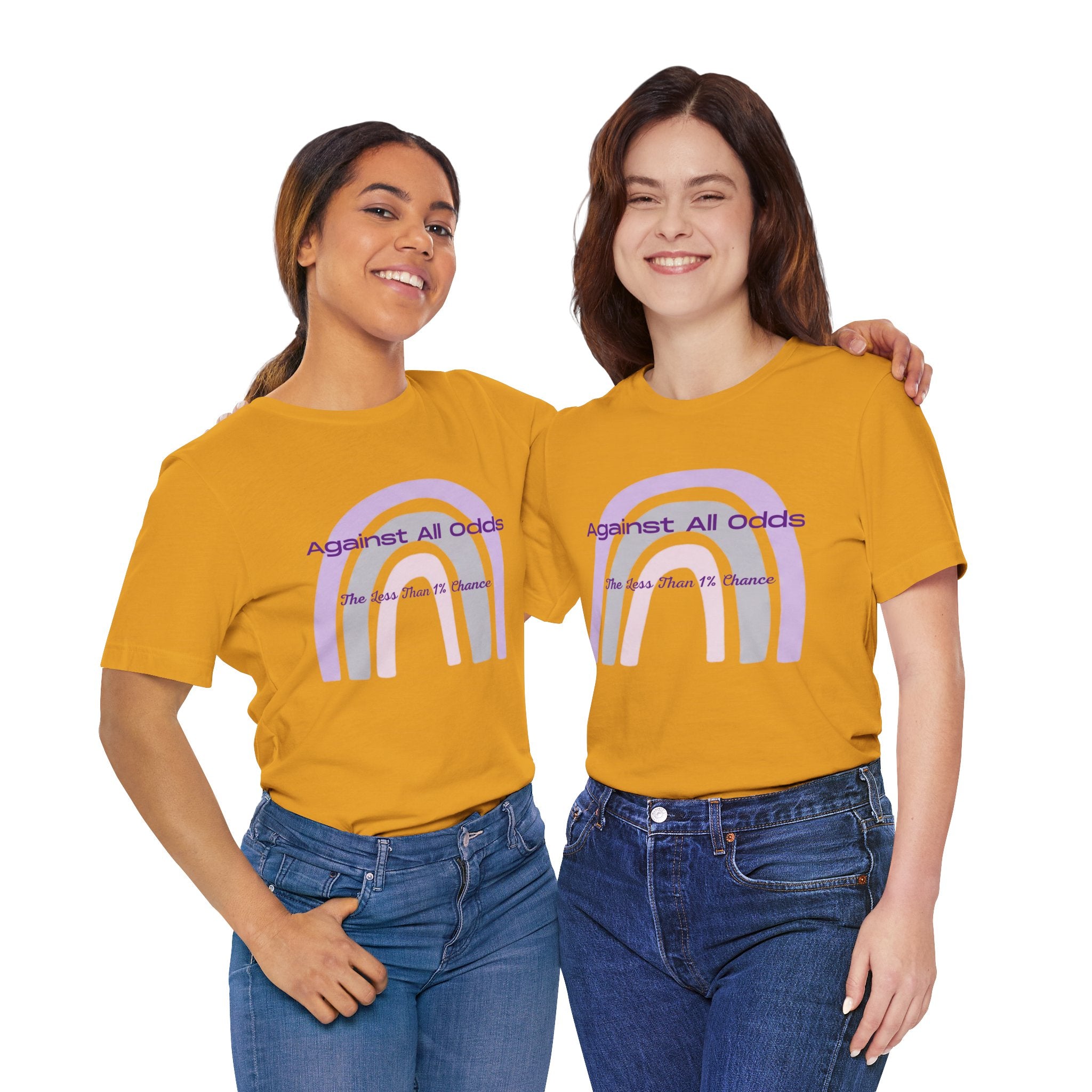 T-Shirt — "Against All Odds" Lavender Rainbow Inspirational Tee