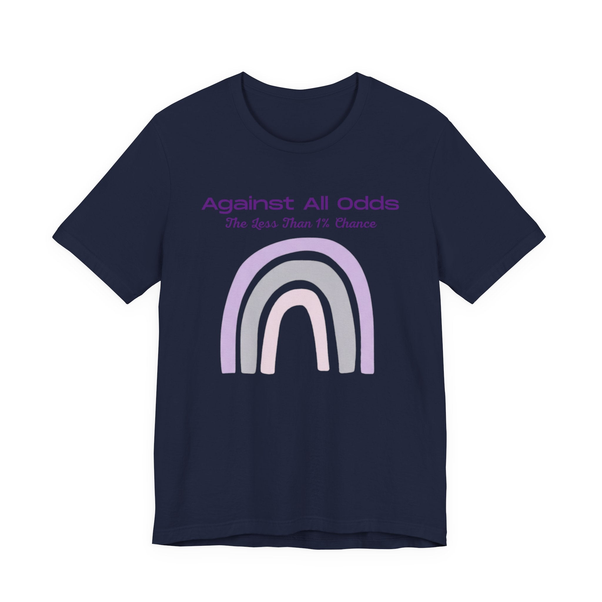 Against All Odds Rainbow Tee – Inspirational Pastel Graphic Shirt