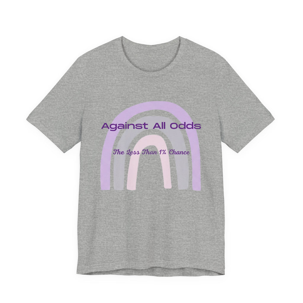 T-Shirt — "Against All Odds" Lavender Rainbow Inspirational Tee