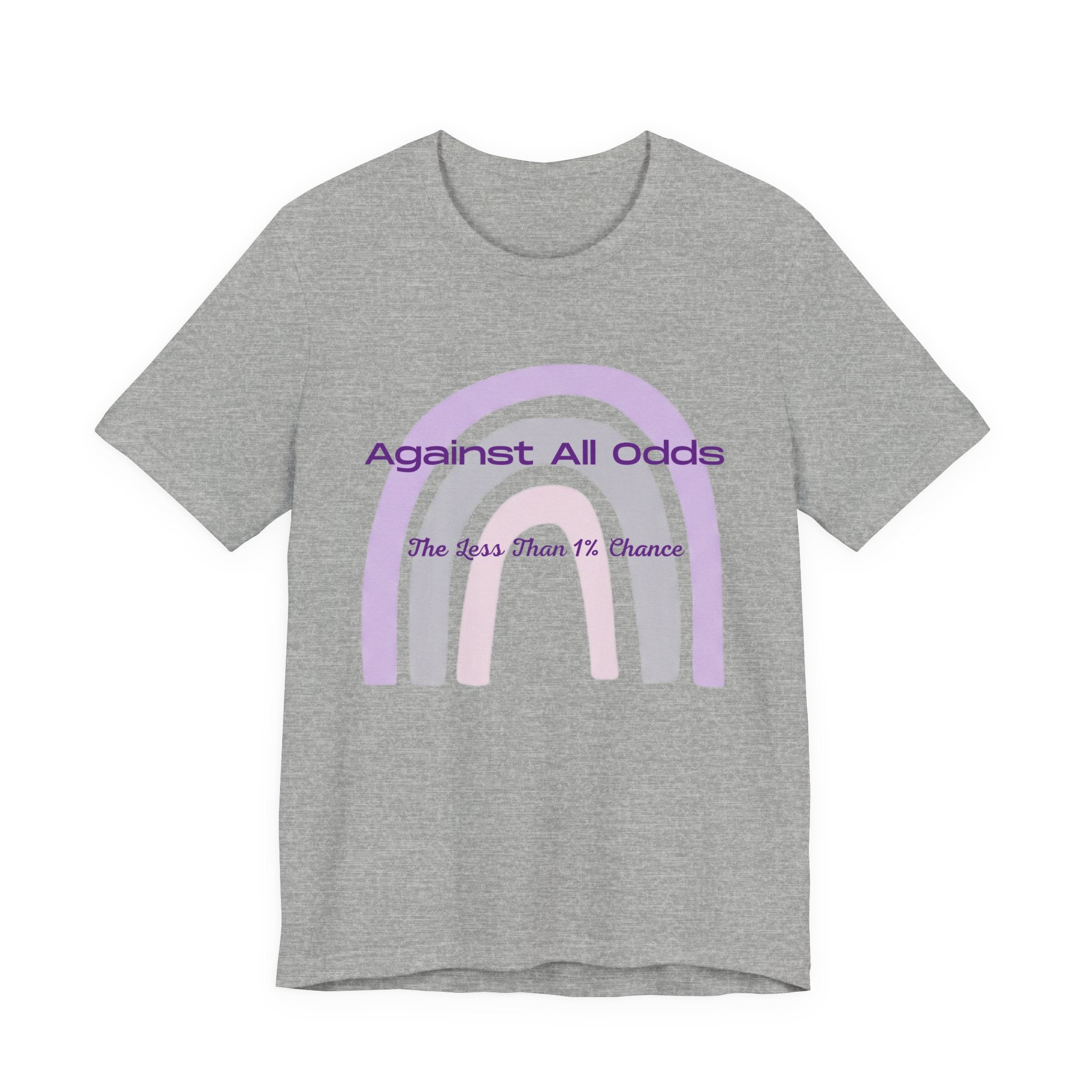 T-Shirt — "Against All Odds" Lavender Rainbow Inspirational Tee