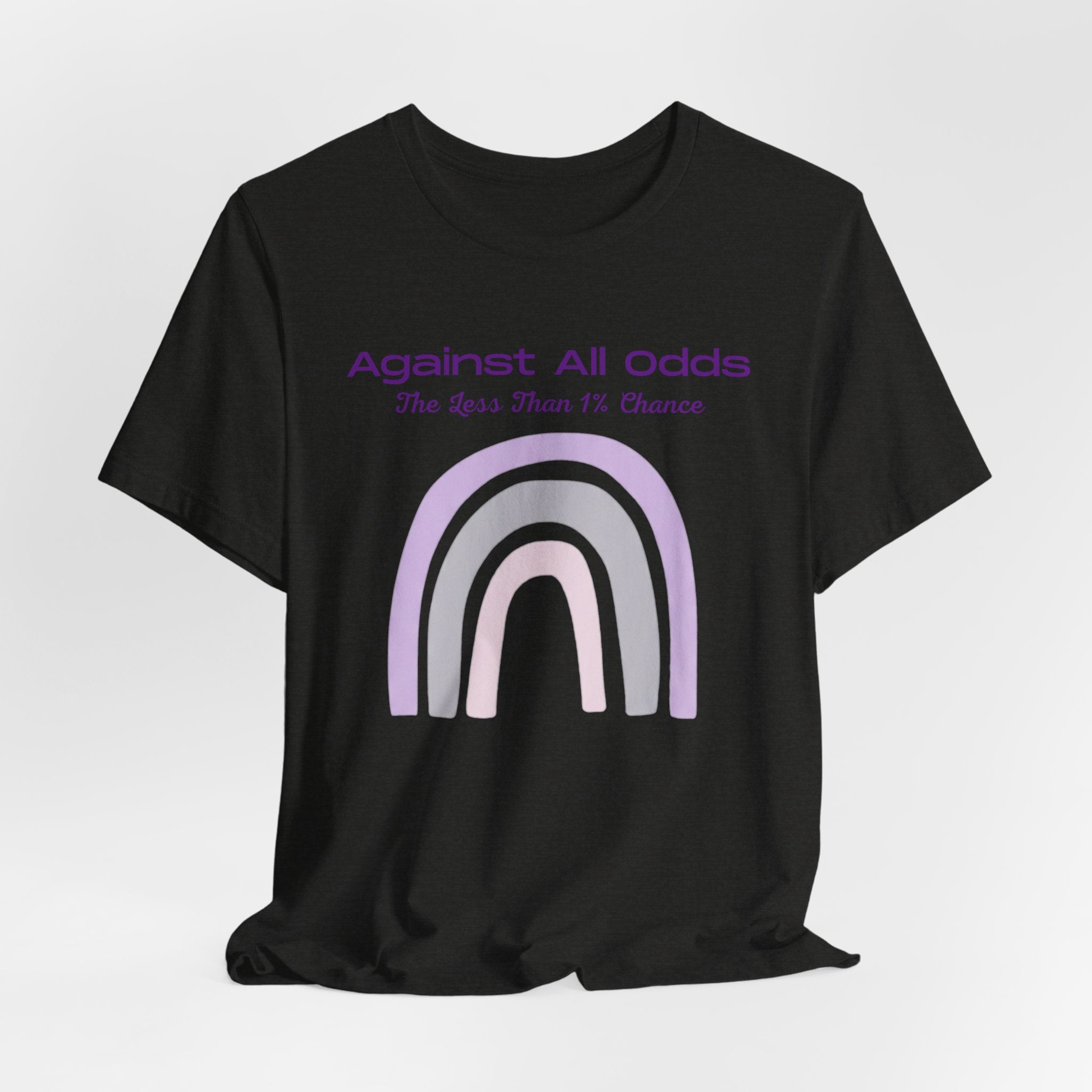Against All Odds Rainbow Tee – Inspirational Pastel Graphic Shirt
