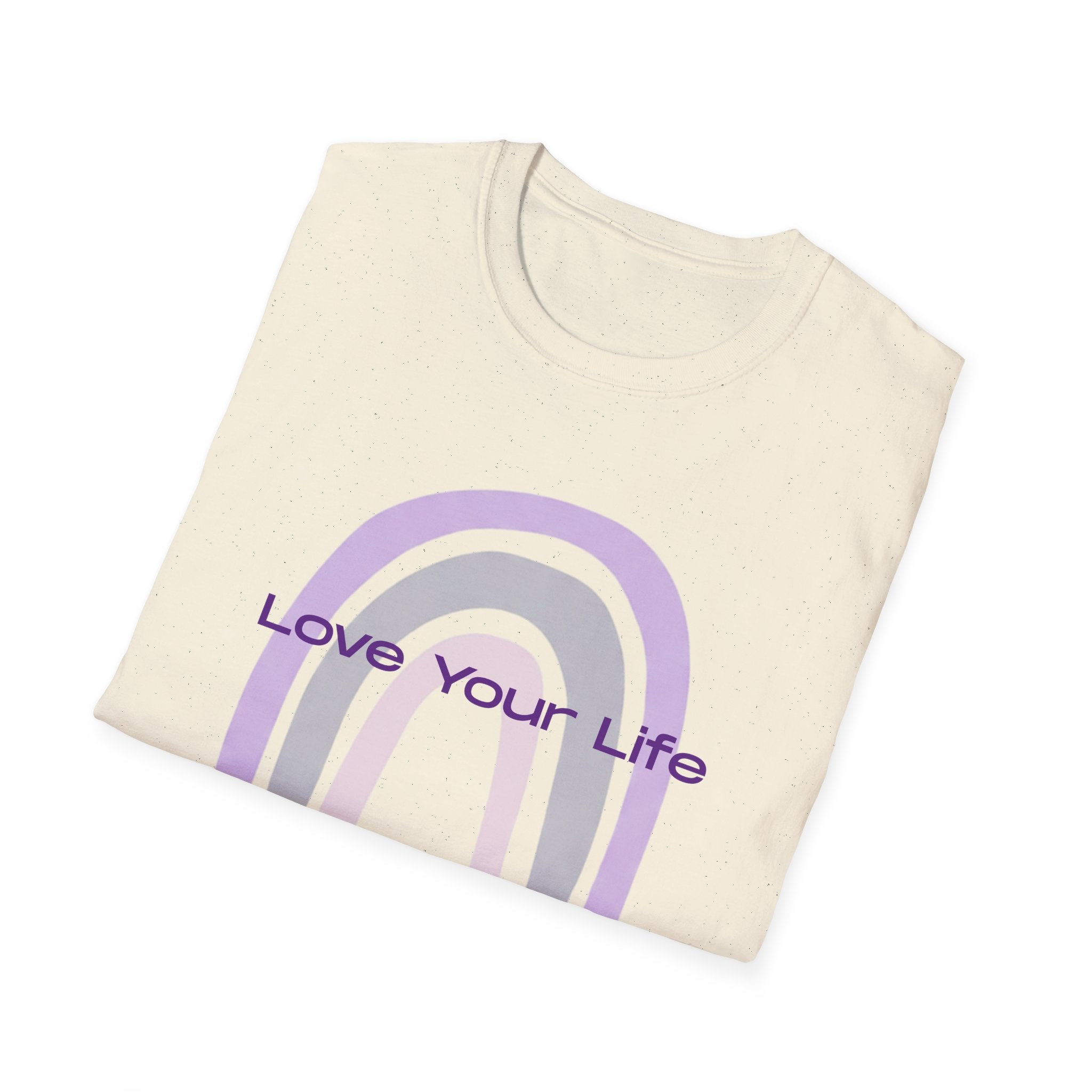 Love Your Life Rainbow T-Shirt — Pastel Retro Positive Tee