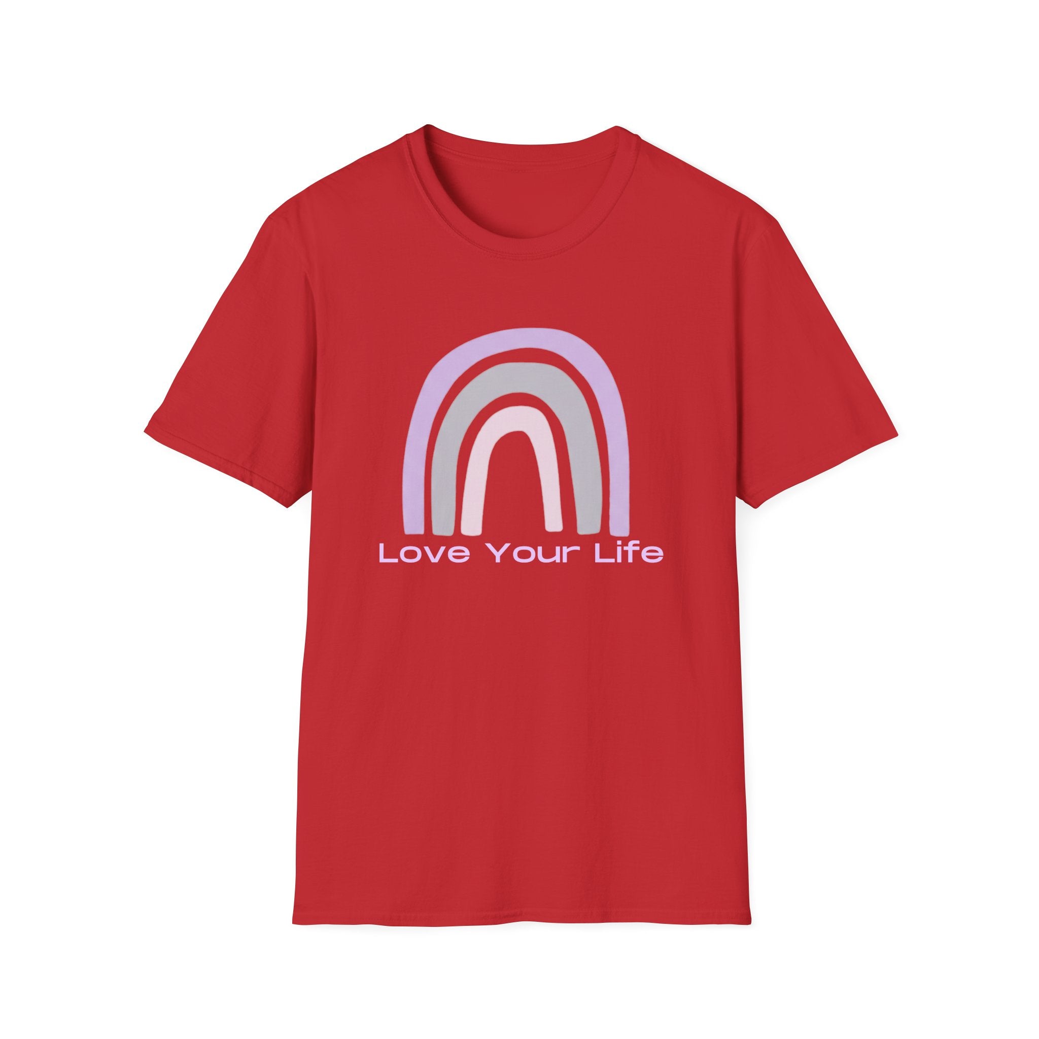 Love Your Life Rainbow T-Shirt — Pastel Inspirational Tee