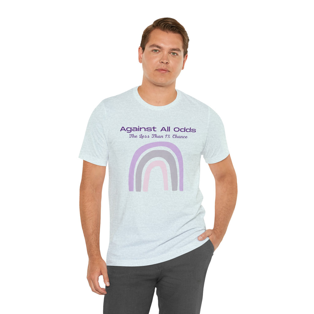 Against All Odds Rainbow Tee – Inspirational Pastel Graphic Shirt
