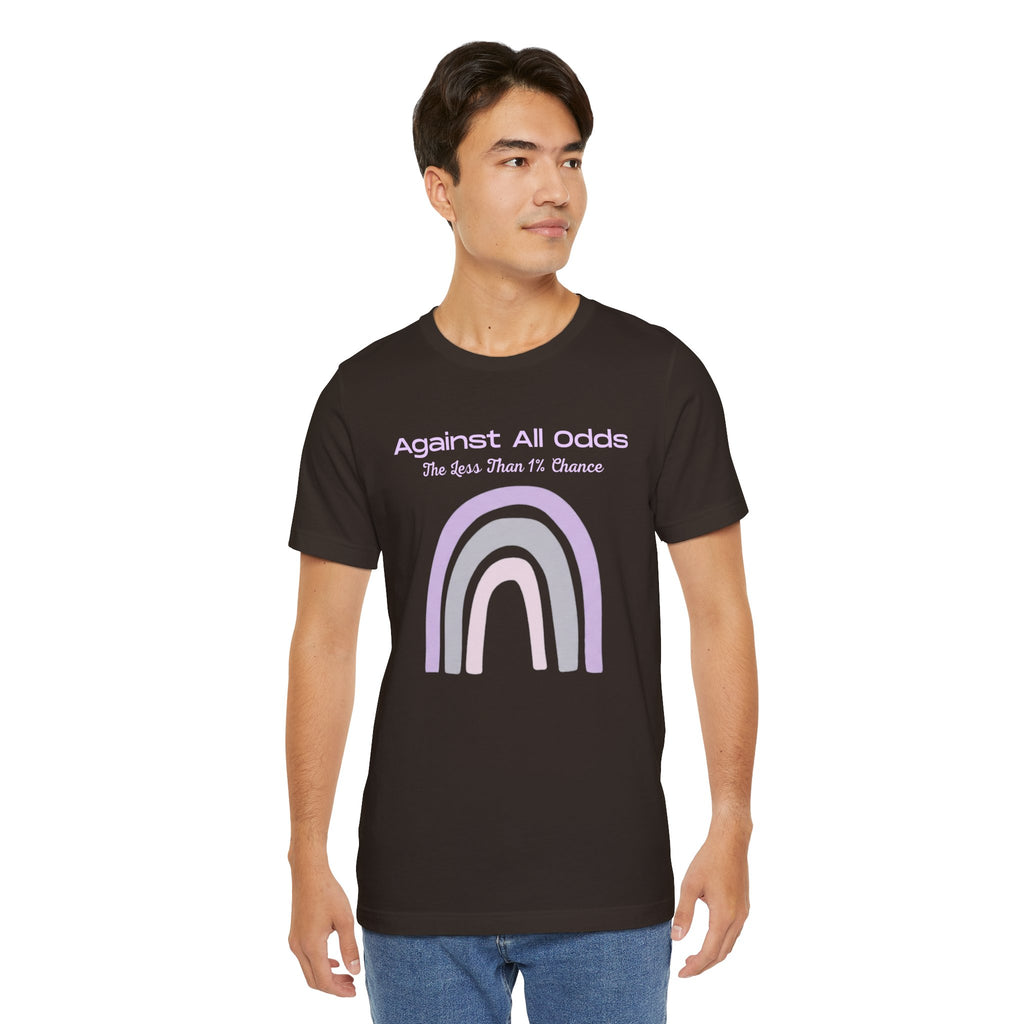 Against All Odds Rainbow Tee — Pastel Inspirational Graphic T-Shirt