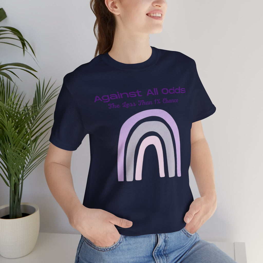 Against All Odds Rainbow Tee – Inspirational Pastel Graphic Shirt