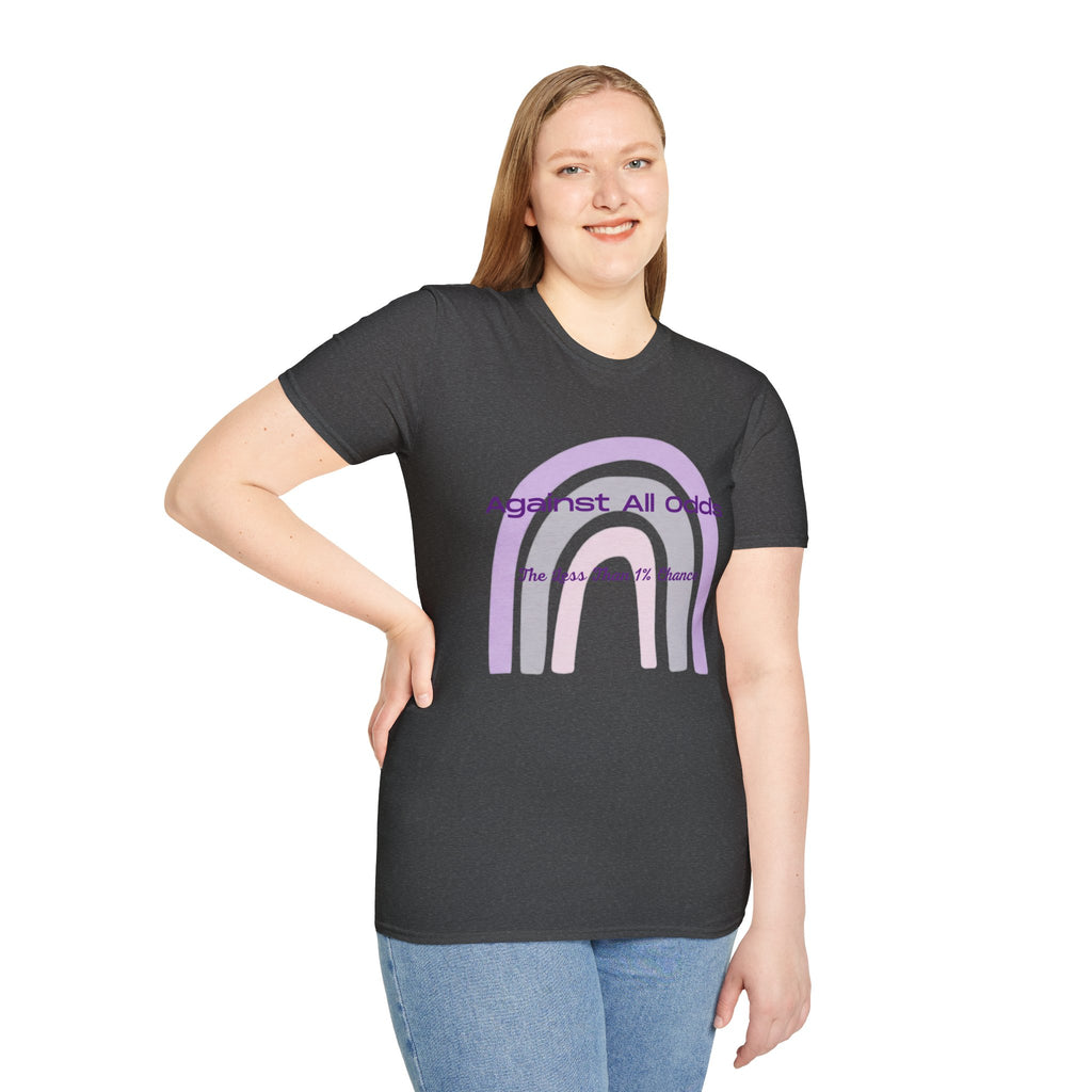 Against All Odds Rainbow T-Shirt — 'The Less Than 1% Chance' Inspirational Tee