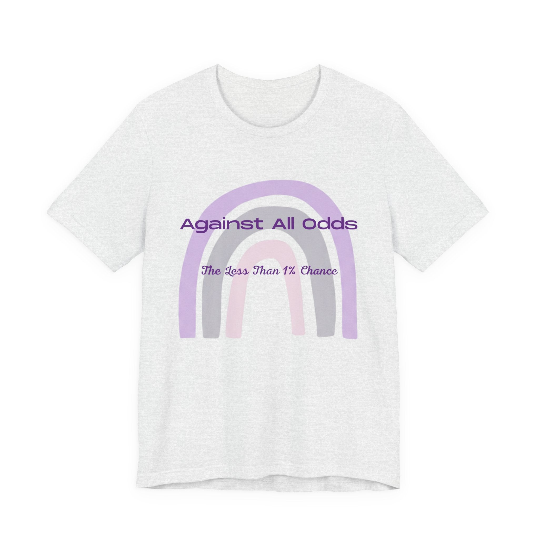 T-Shirt — "Against All Odds" Lavender Rainbow Inspirational Tee