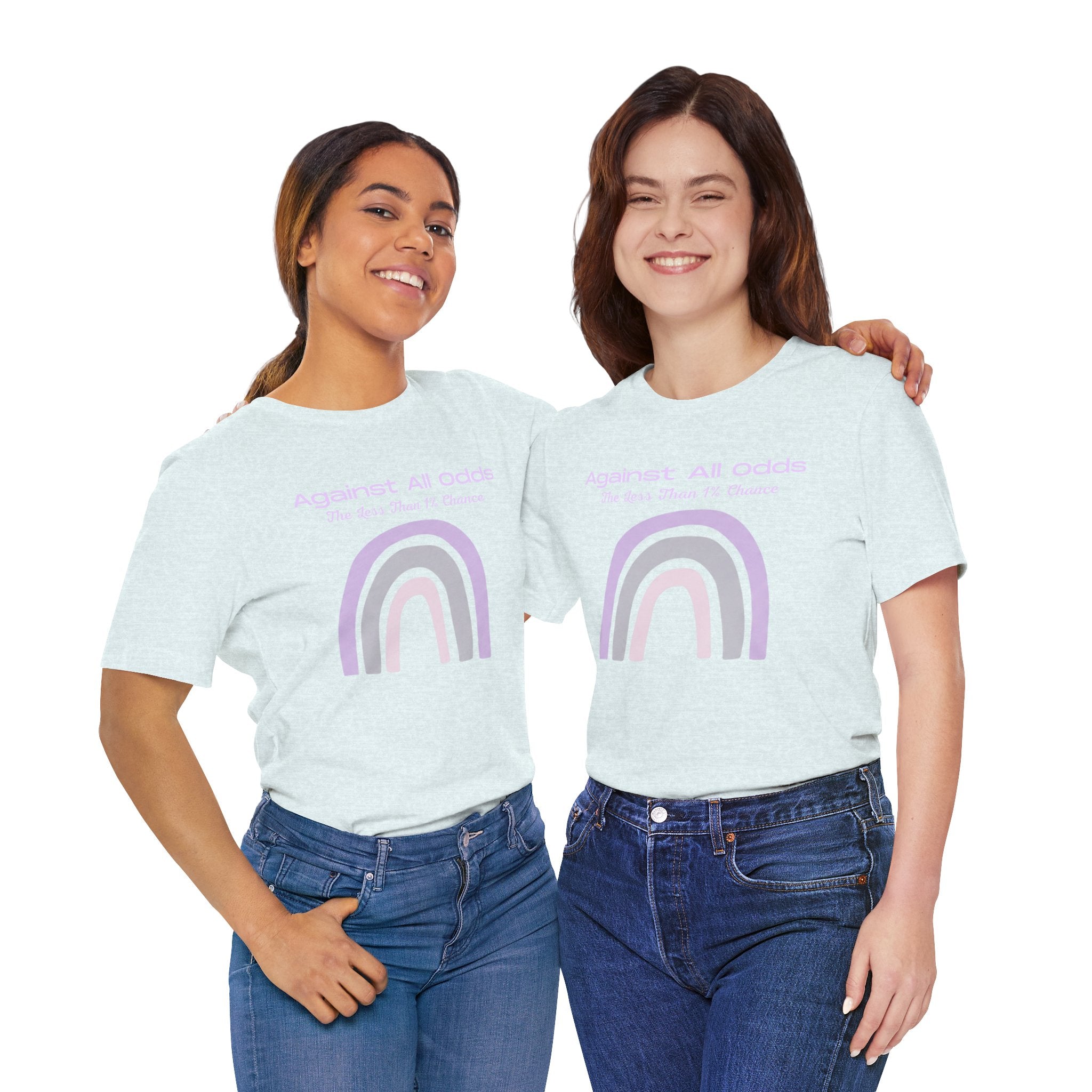Against All Odds Rainbow Tee — Pastel Inspirational Graphic T-Shirt