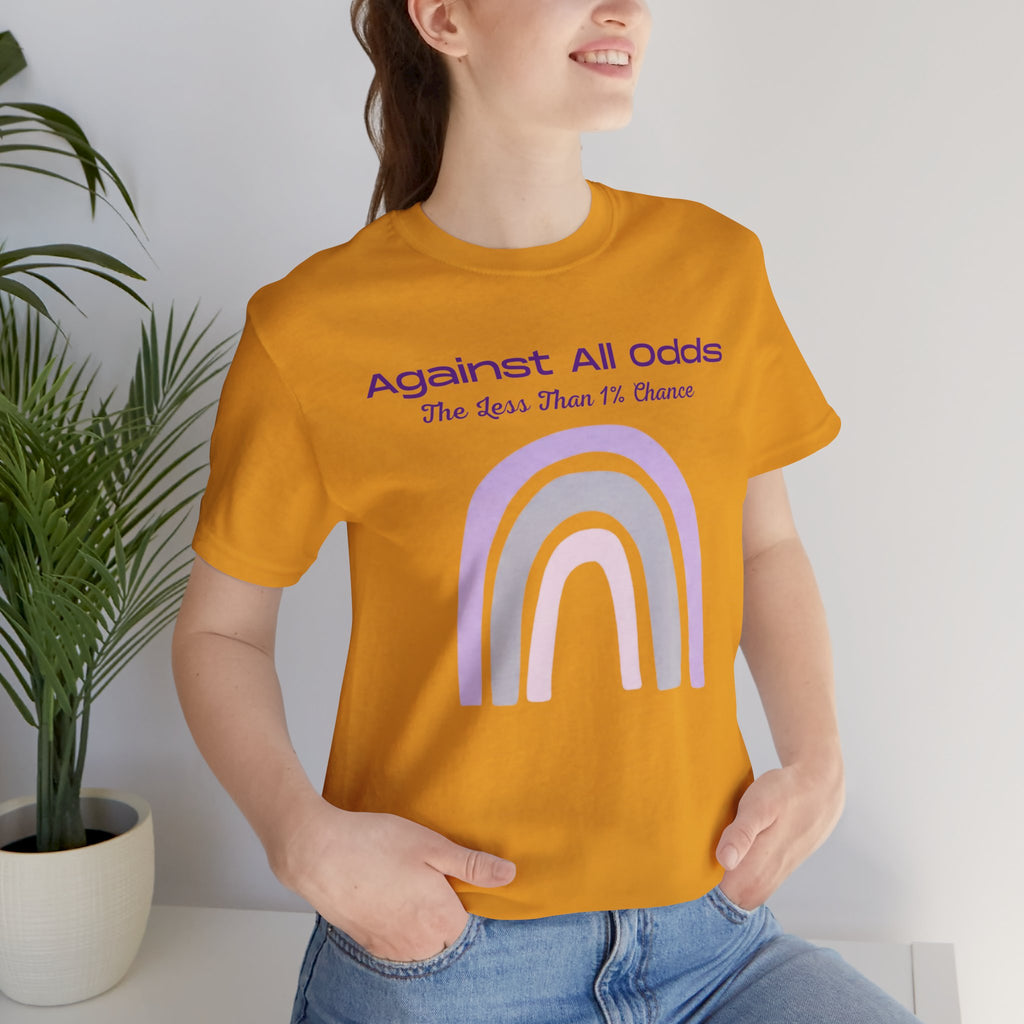 Against All Odds Rainbow Tee – Inspirational Pastel Graphic Shirt