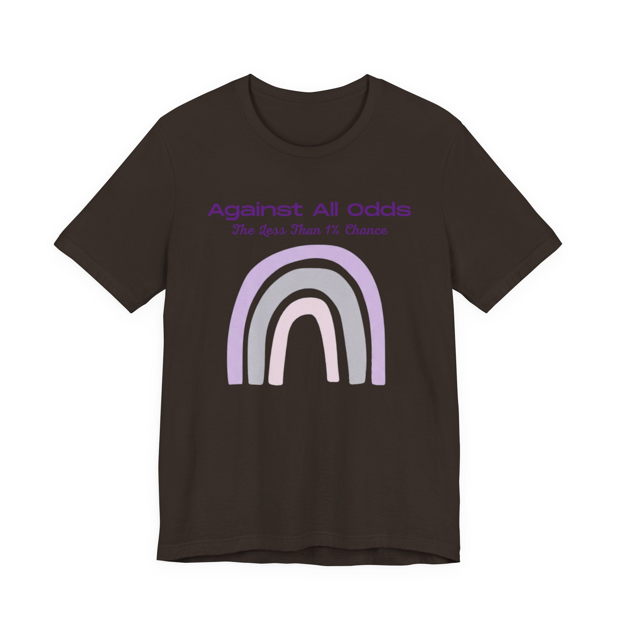 Against All Odds Rainbow Tee – Inspirational Pastel Graphic Shirt