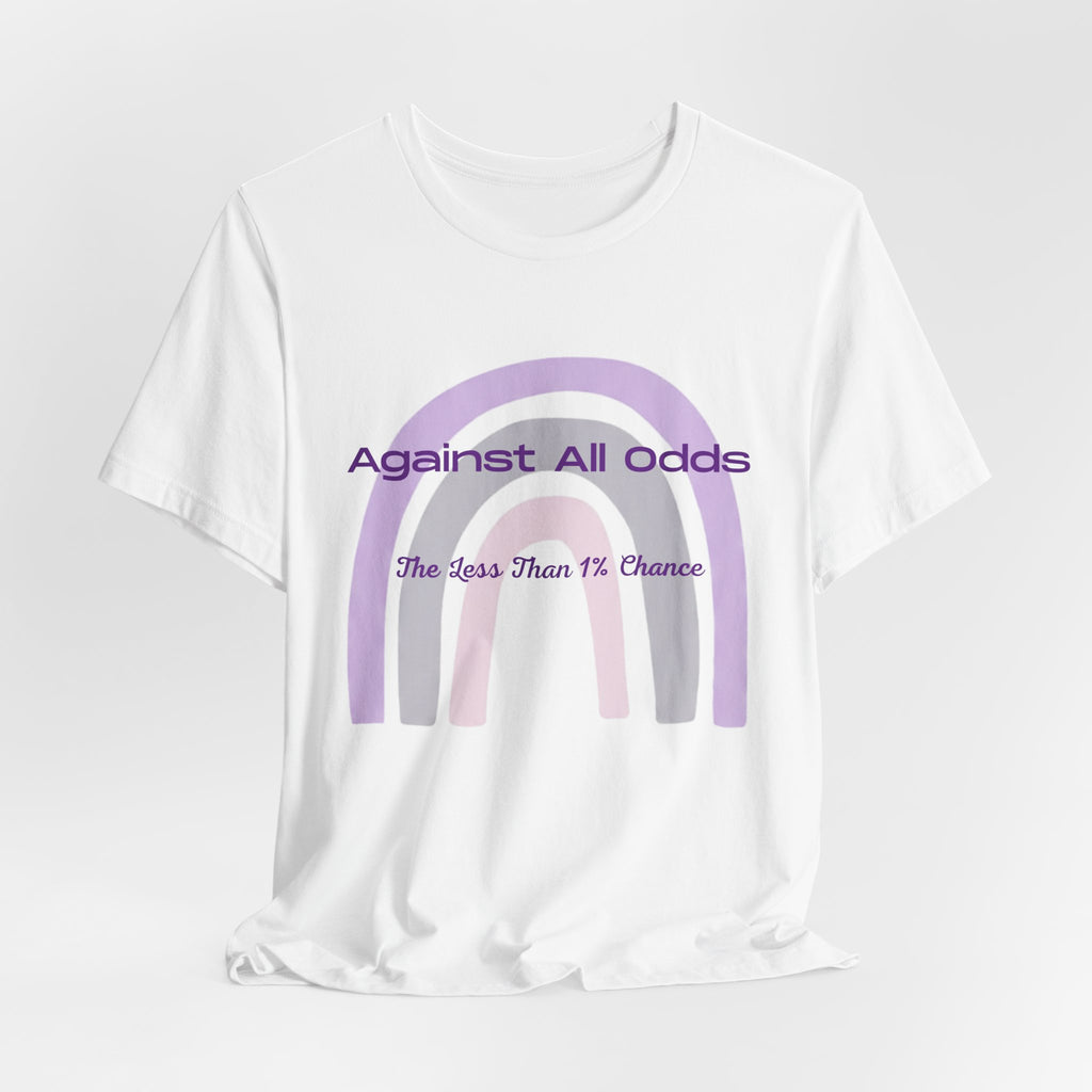 T-Shirt — "Against All Odds" Lavender Rainbow Inspirational Tee