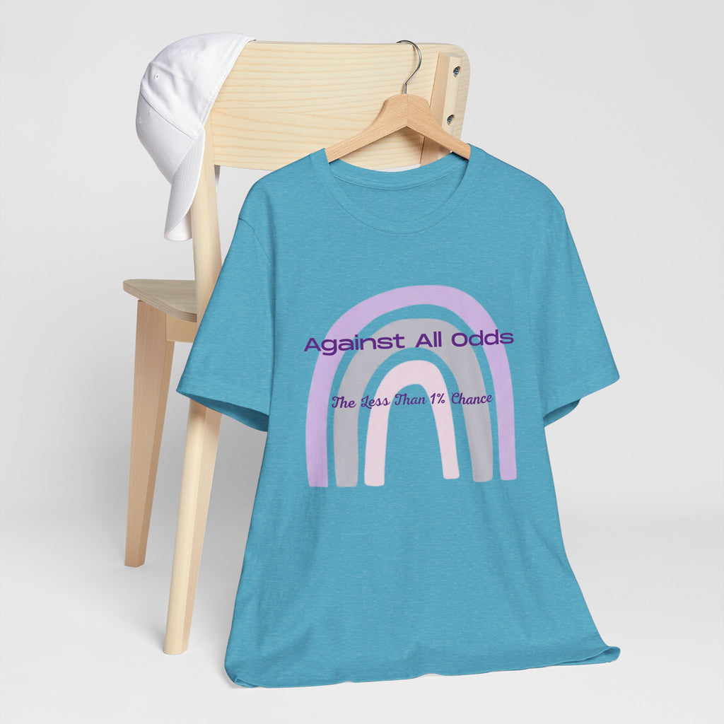 T-Shirt — "Against All Odds" Lavender Rainbow Inspirational Tee