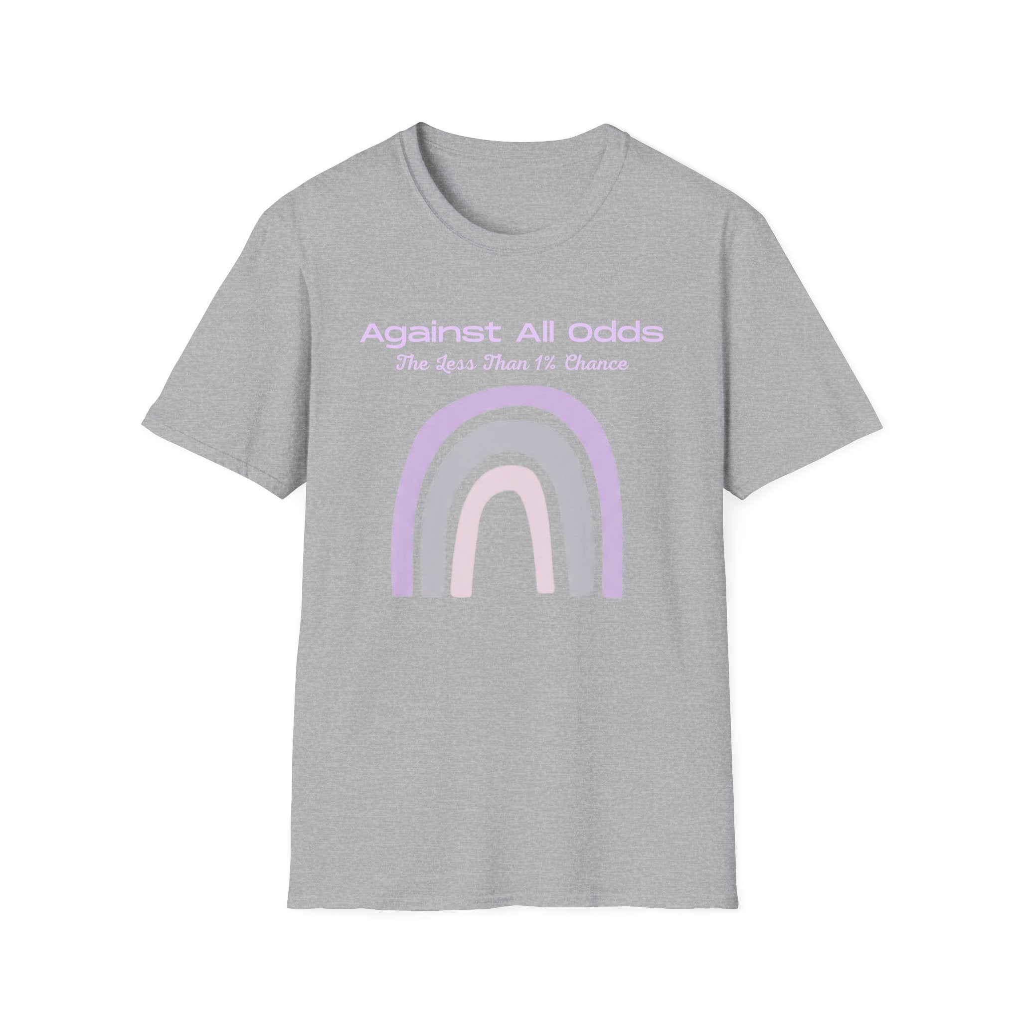 Against All Odds Rainbow T-Shirt — Pastel Inspirational Tee