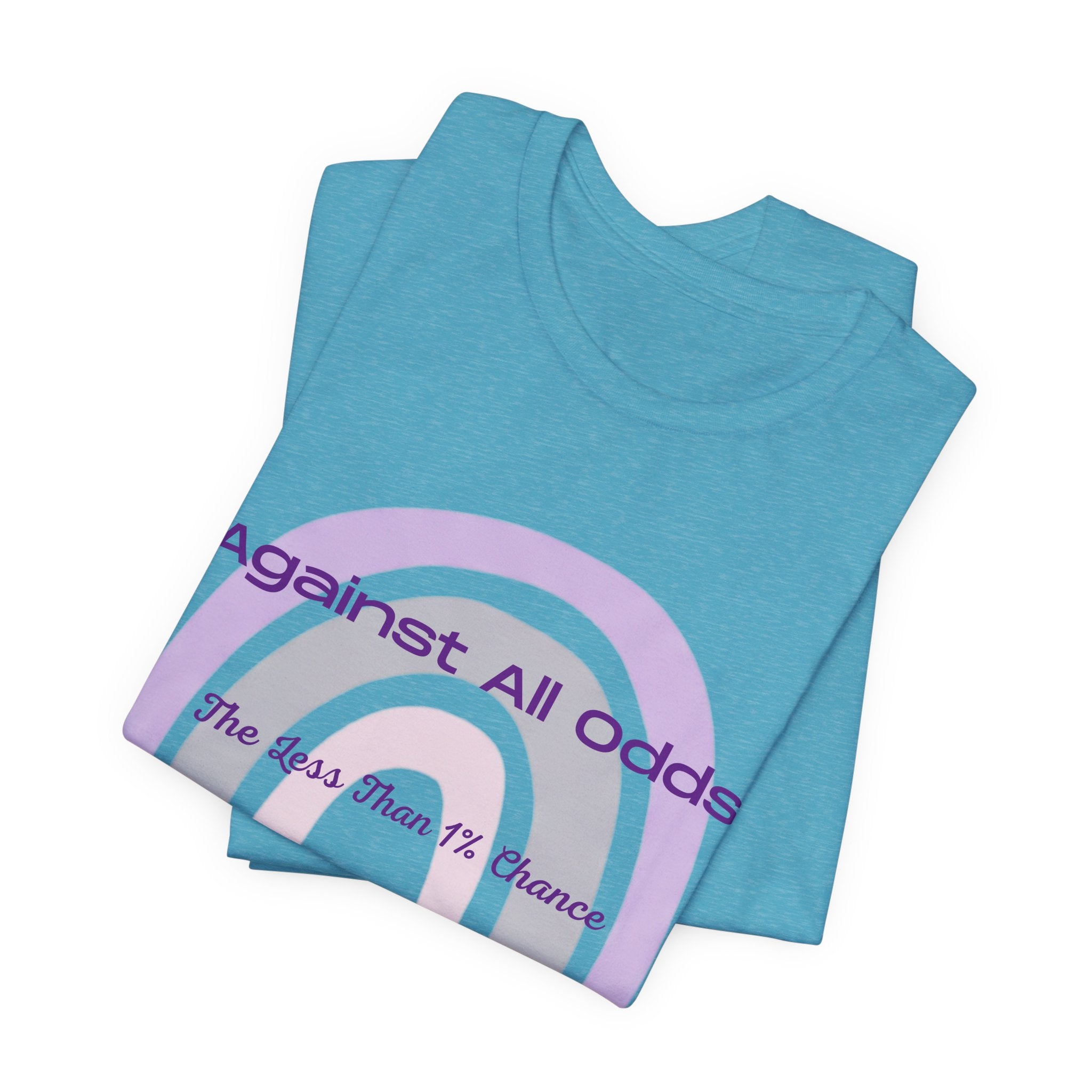 T-Shirt — "Against All Odds" Lavender Rainbow Inspirational Tee