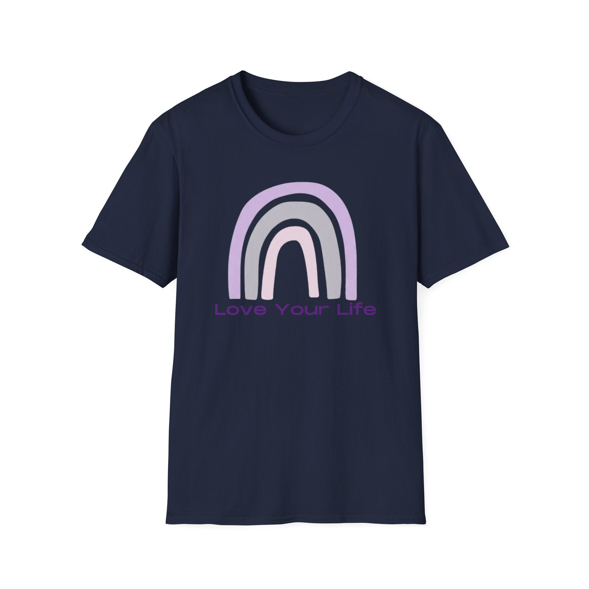 Love Your Life Rainbow T-Shirt — Pastel Positive Affirmation Tee