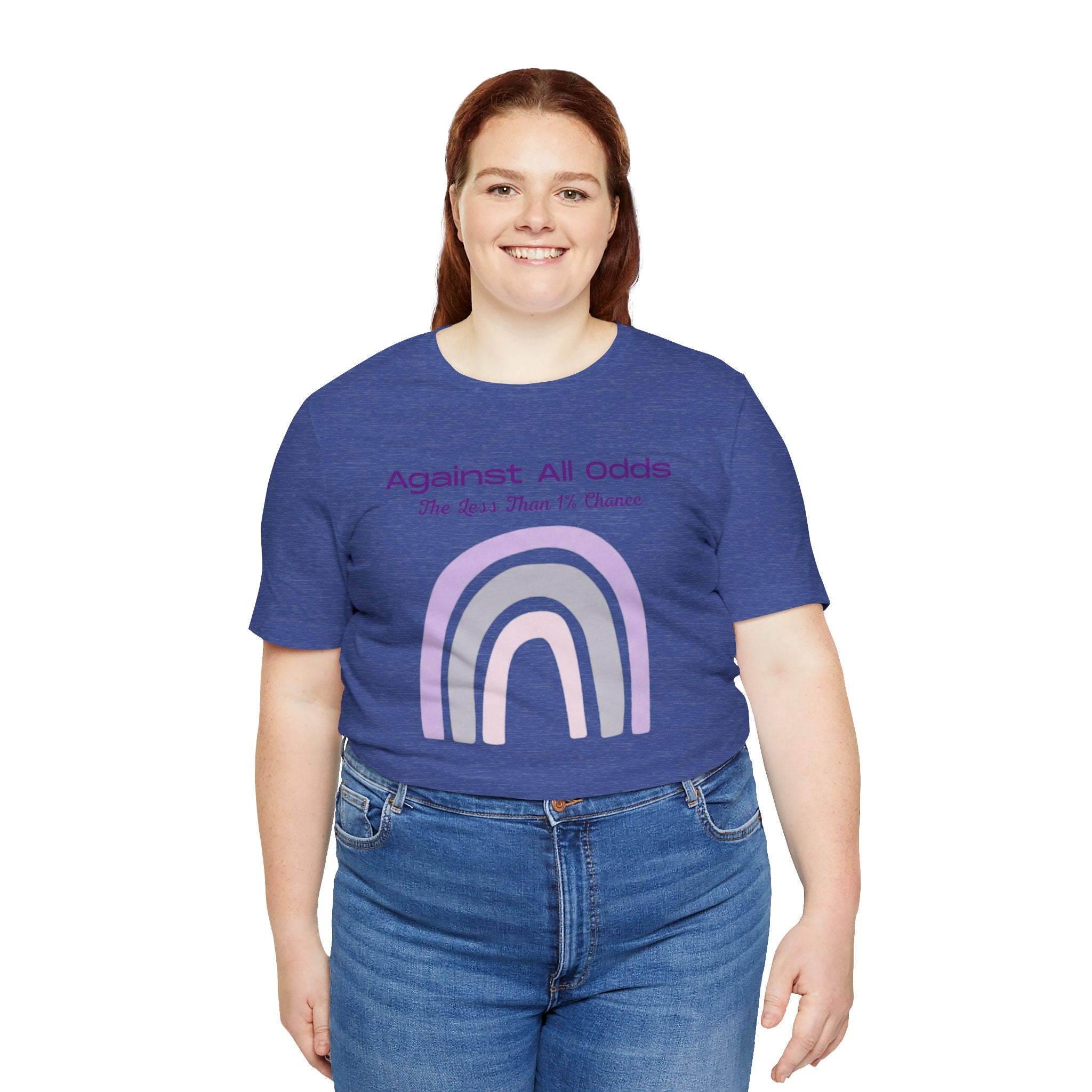 Against All Odds Rainbow Tee – Inspirational Pastel Graphic Shirt