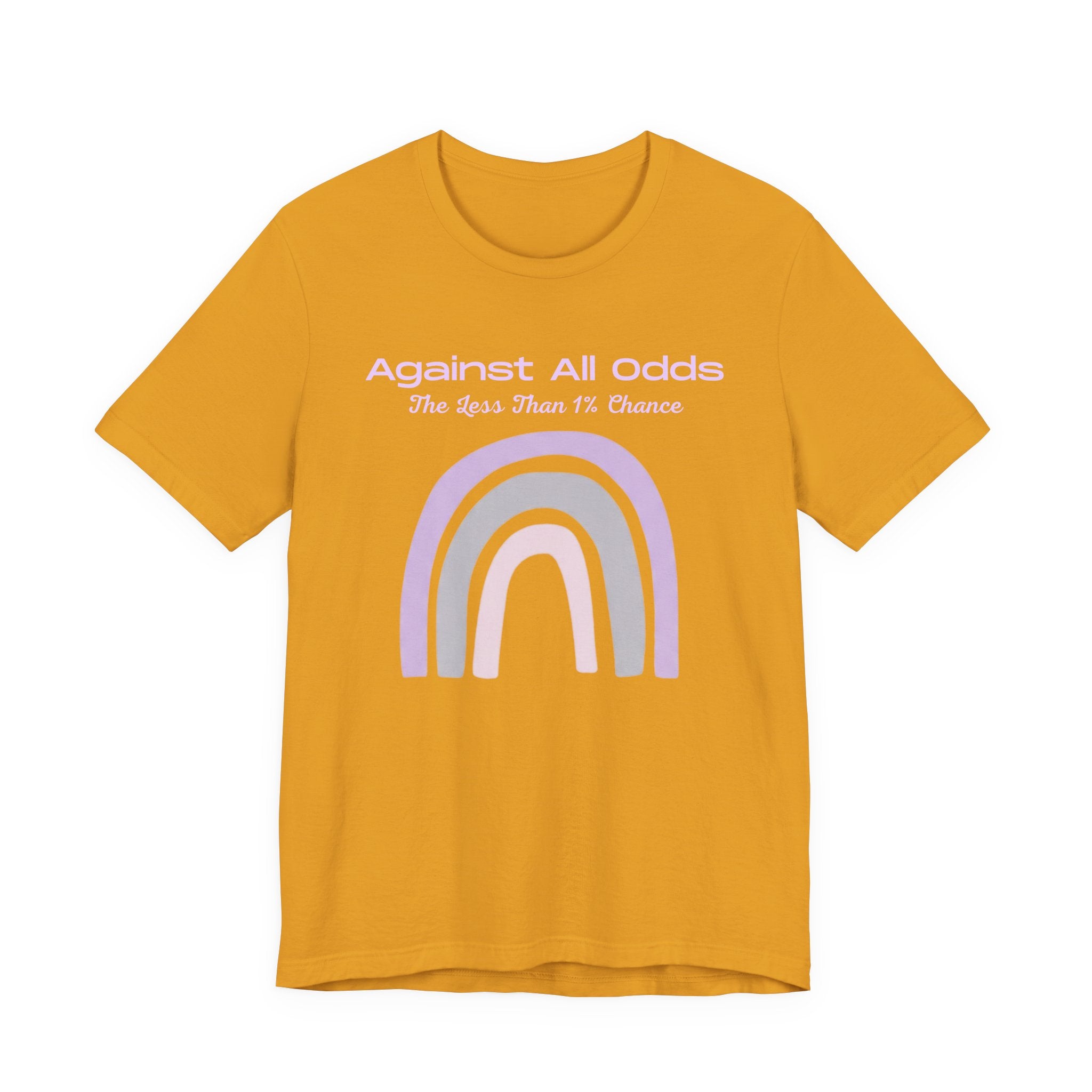 Against All Odds Rainbow Tee — Pastel Inspirational Graphic T-Shirt