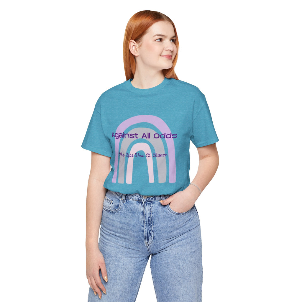 T-Shirt — "Against All Odds" Lavender Rainbow Inspirational Tee