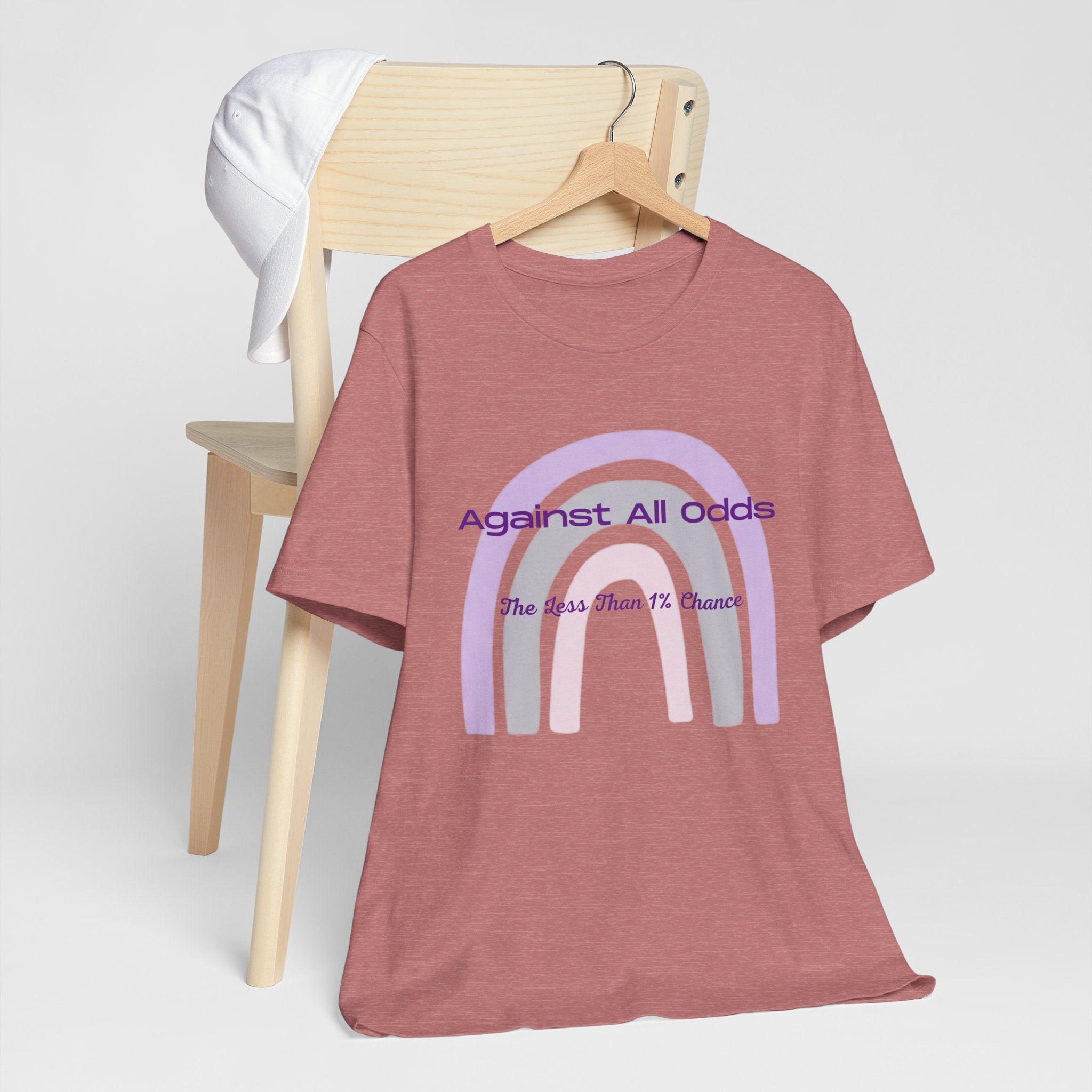 T-Shirt — "Against All Odds" Lavender Rainbow Inspirational Tee