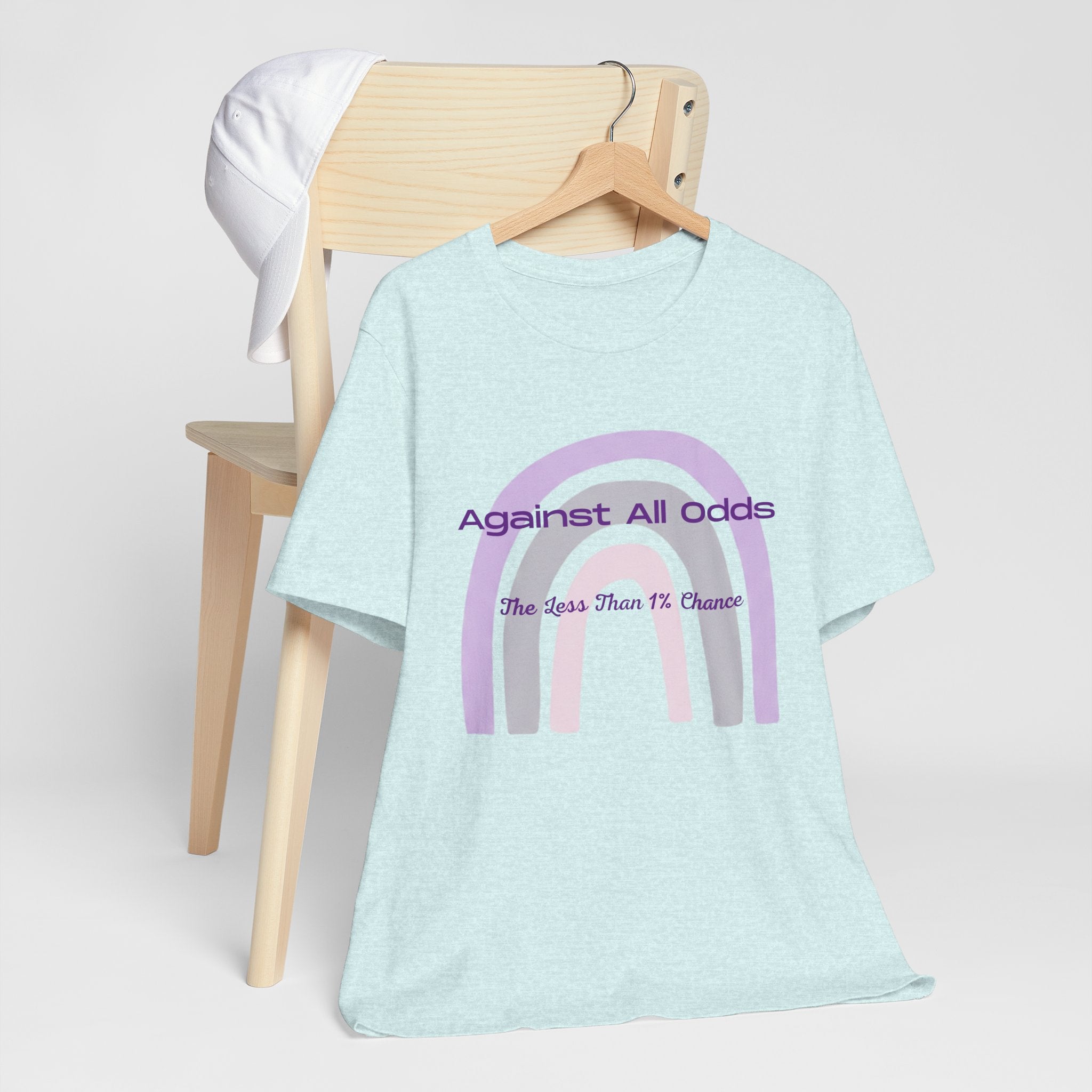 T-Shirt — "Against All Odds" Lavender Rainbow Inspirational Tee