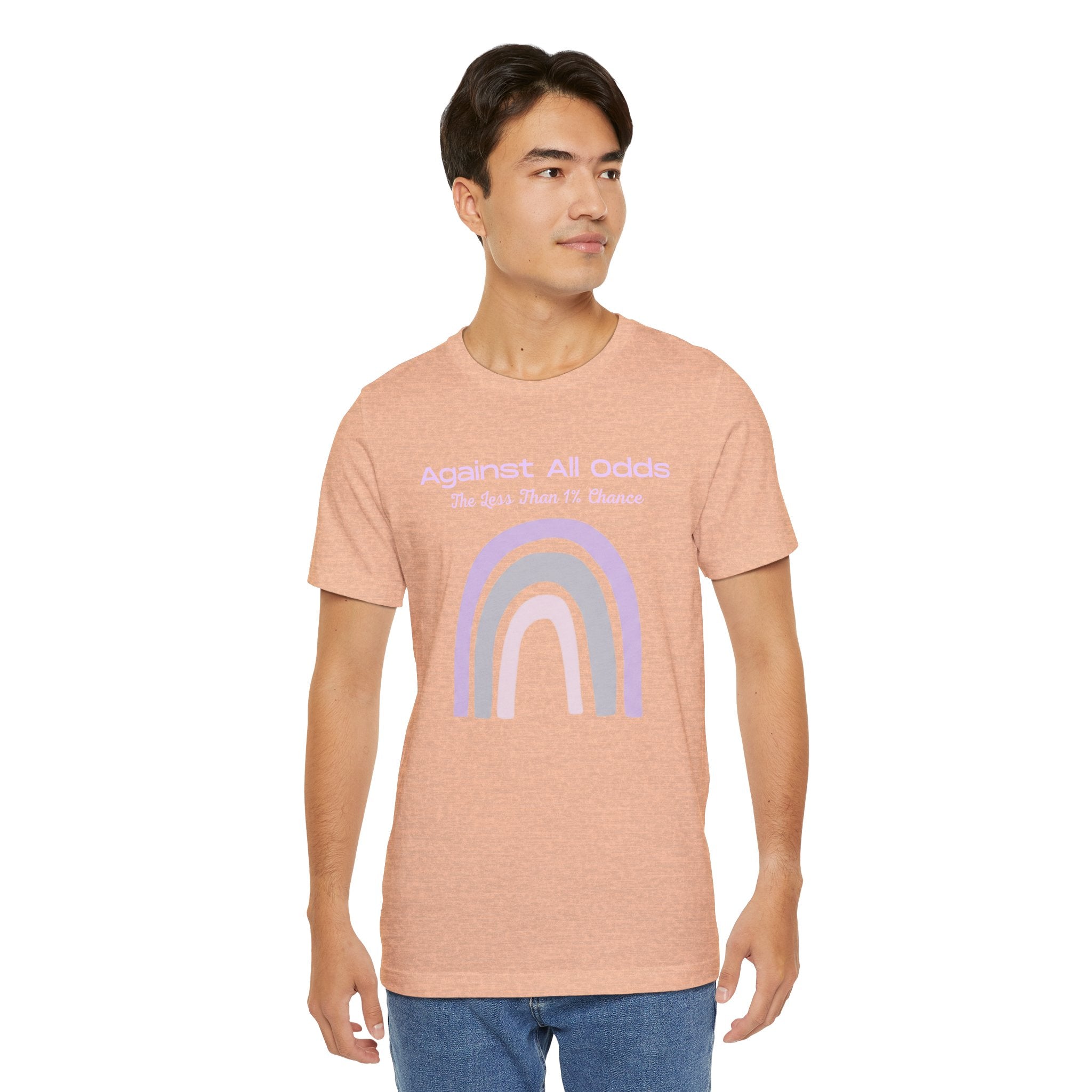 Against All Odds Rainbow Tee — Pastel Inspirational Graphic T-Shirt