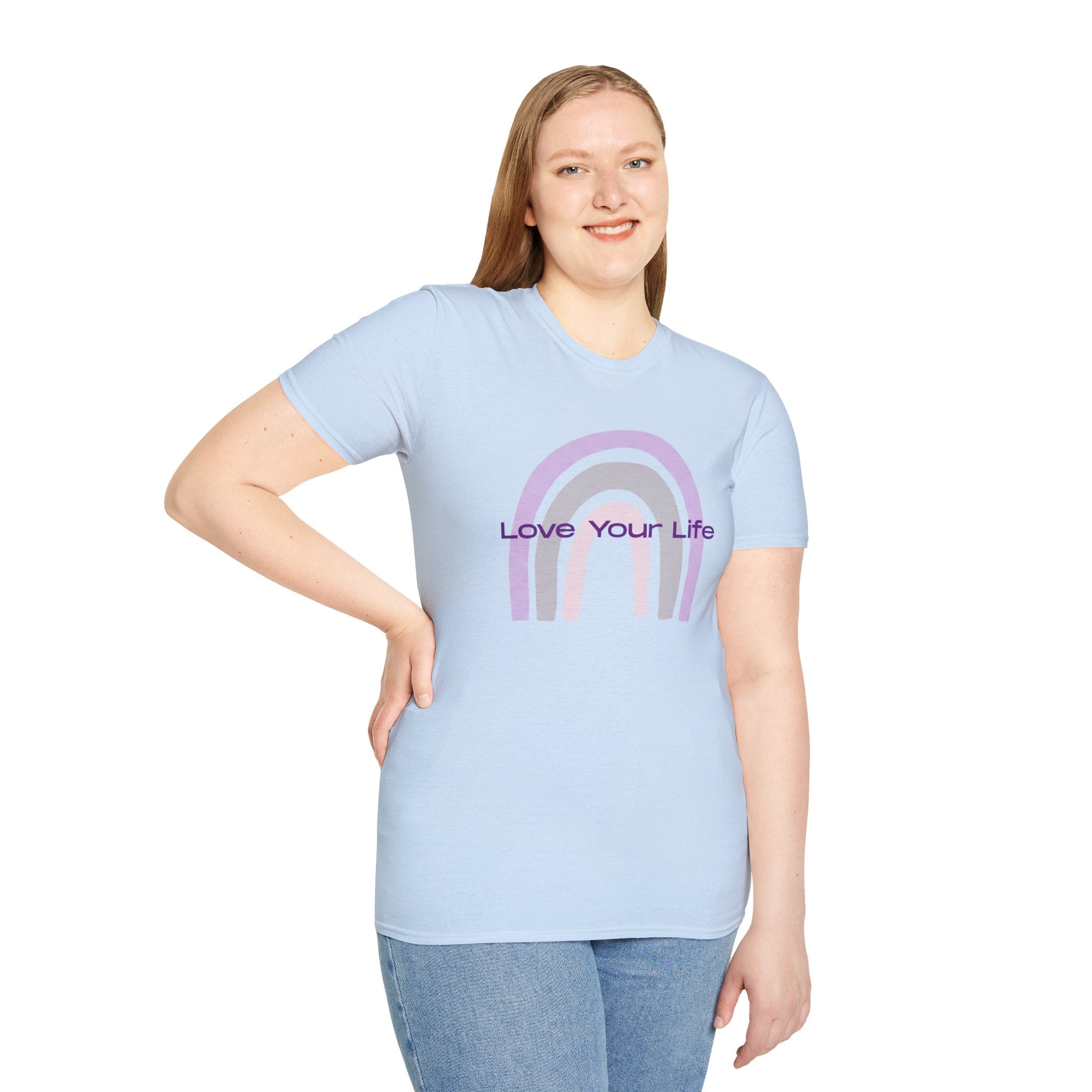 Love Your Life Rainbow T-Shirt — Pastel Retro Positive Tee