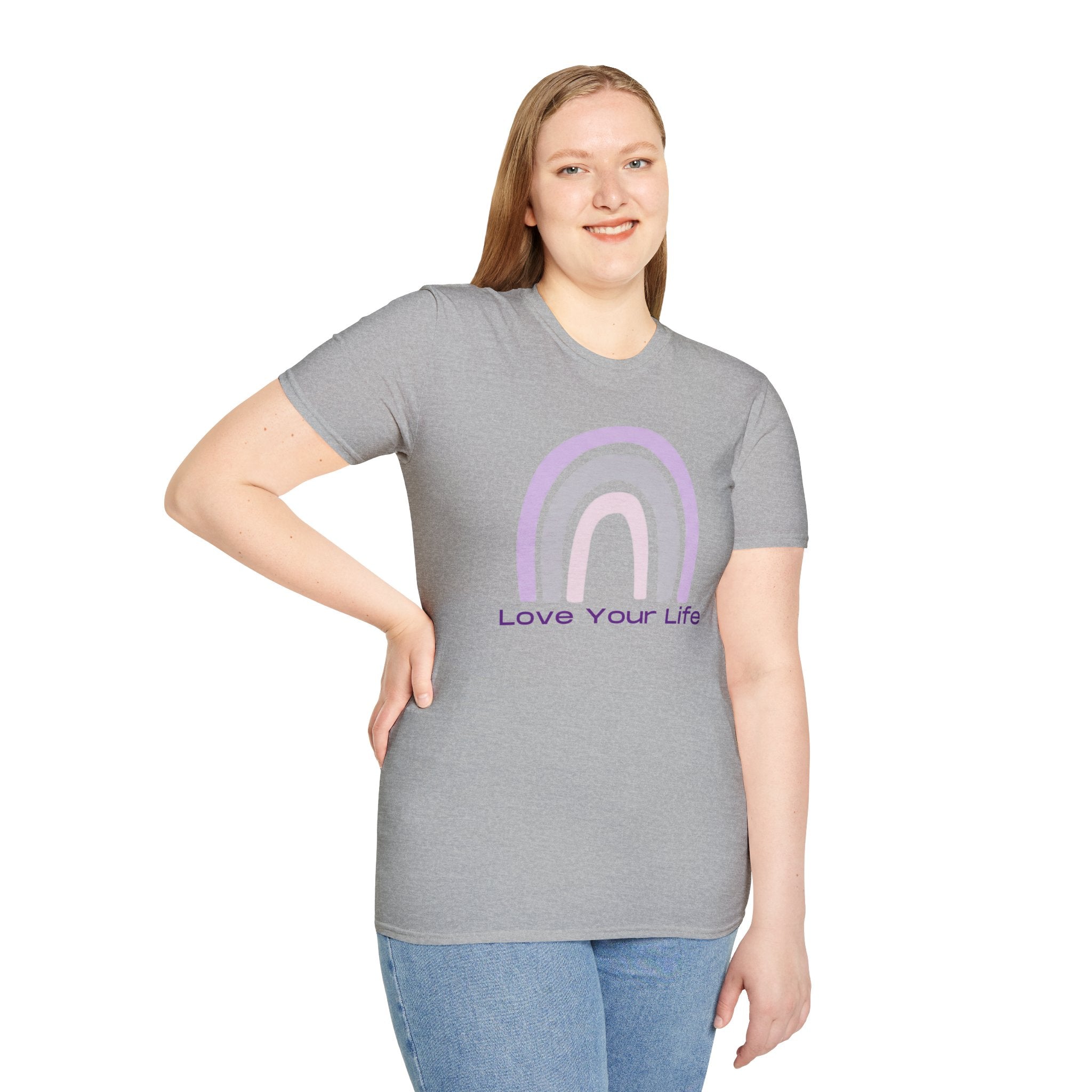 Love Your Life Rainbow T-Shirt — Pastel Positive Affirmation Tee