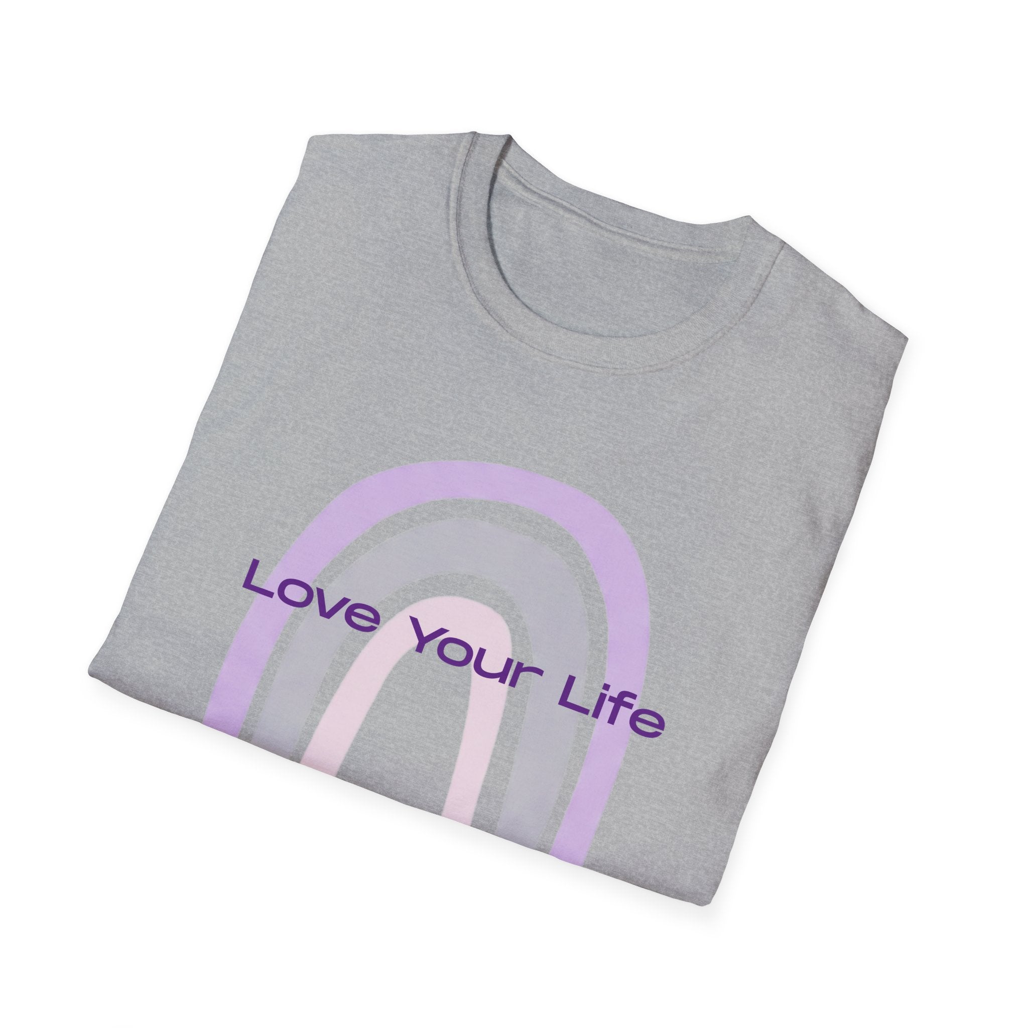 Love Your Life Rainbow T-Shirt — Pastel Retro Positive Tee