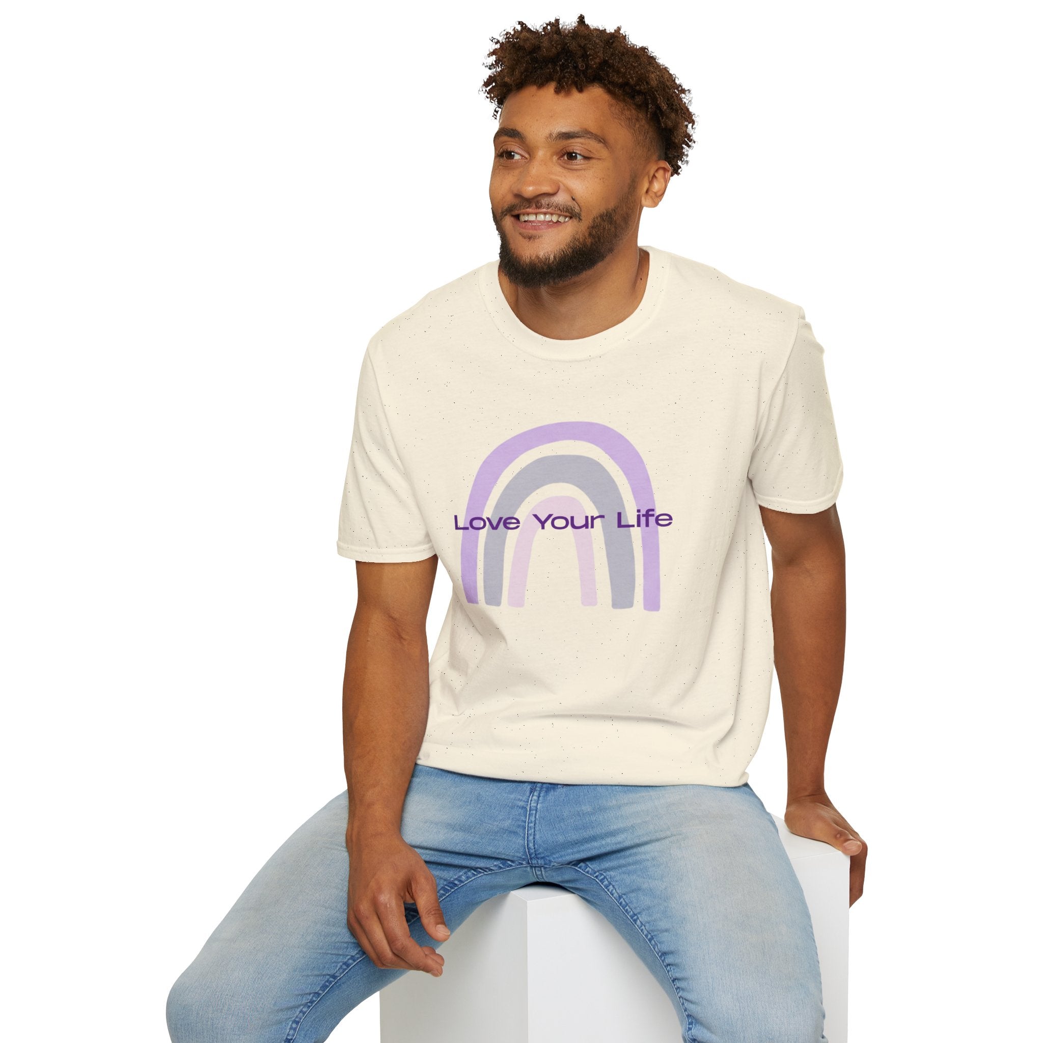 Love Your Life Rainbow T-Shirt — Pastel Retro Positive Tee