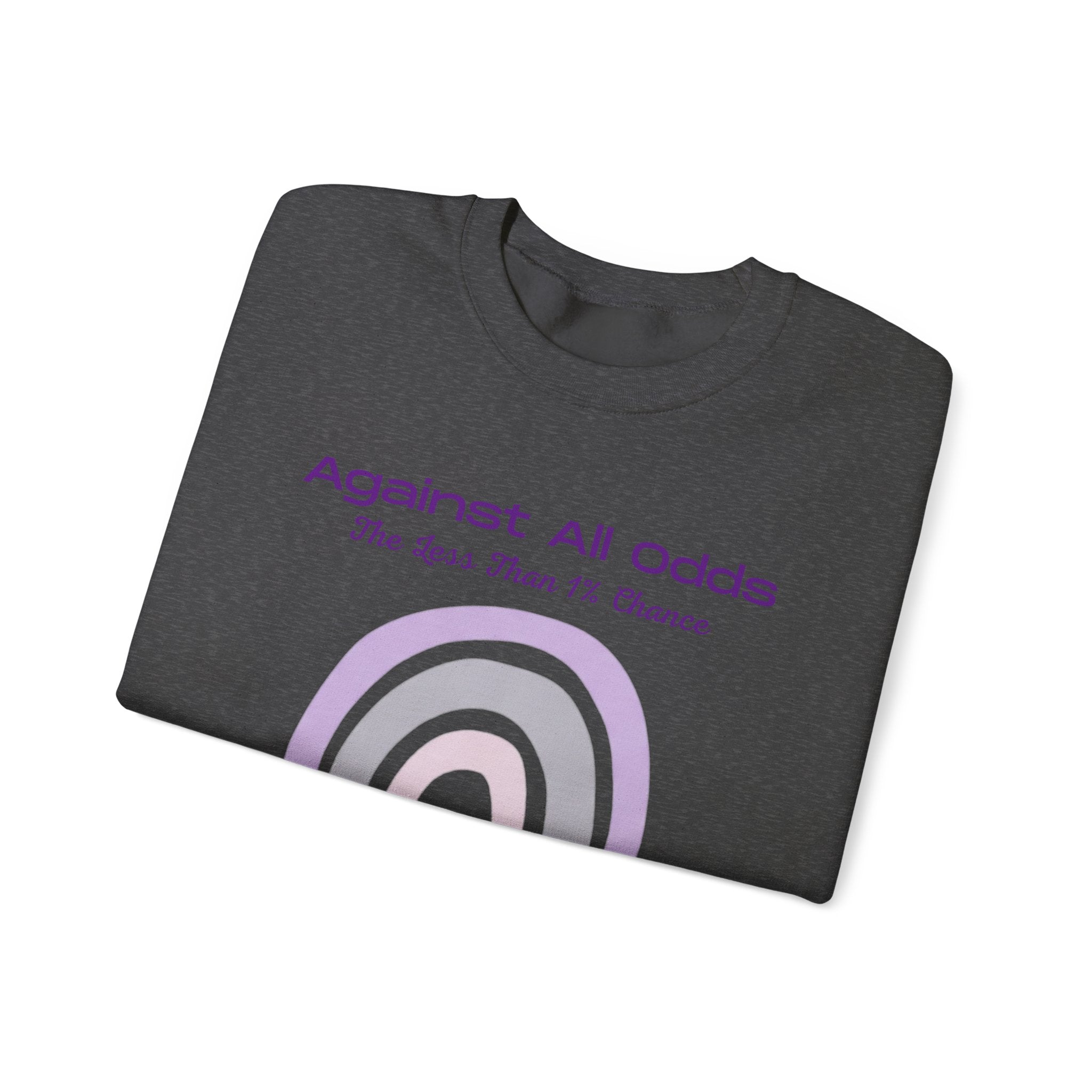 Crewneck Sweatshirt — "Against All Odds" Pastel Rainbow Inspirational Pullover
