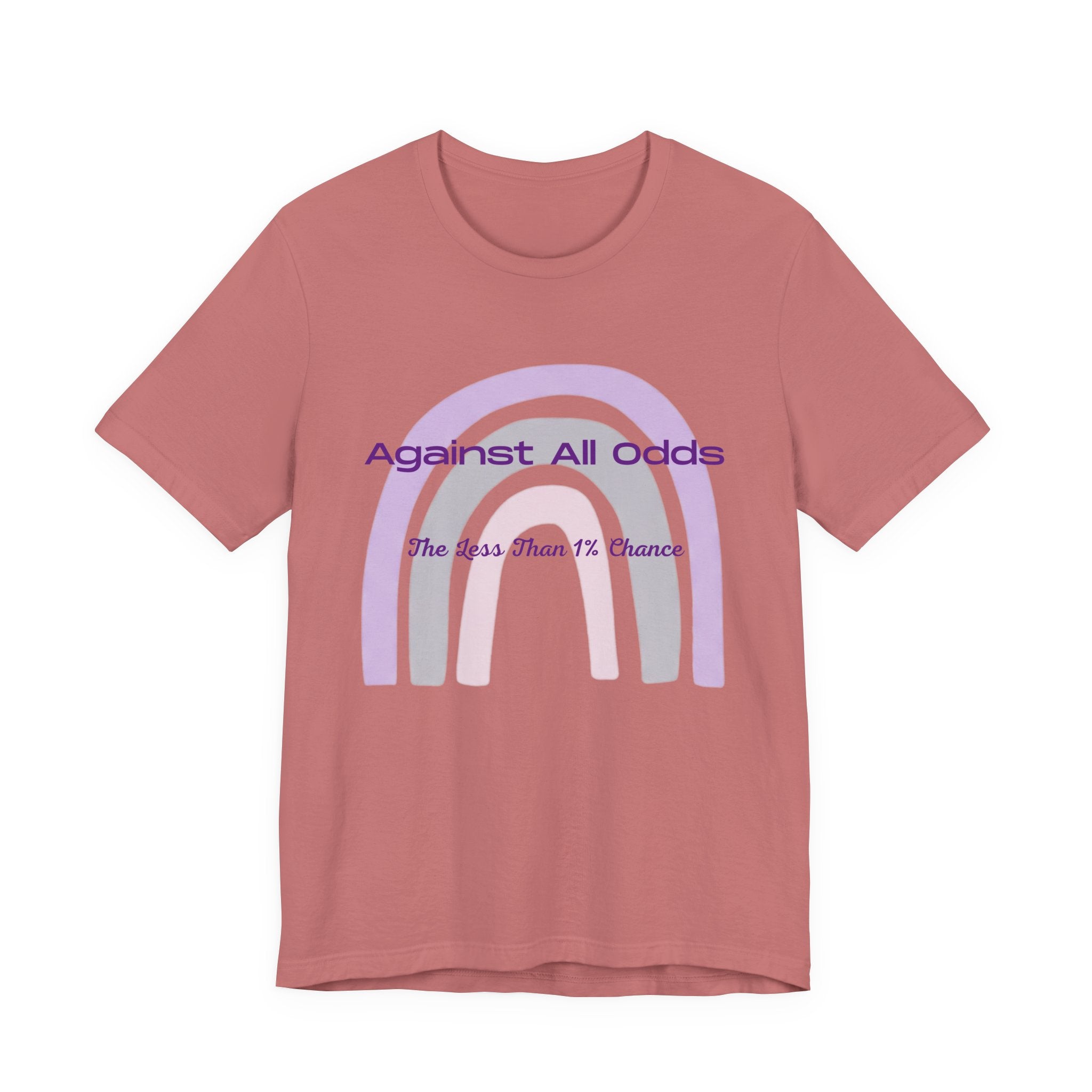 T-Shirt — "Against All Odds" Lavender Rainbow Inspirational Tee