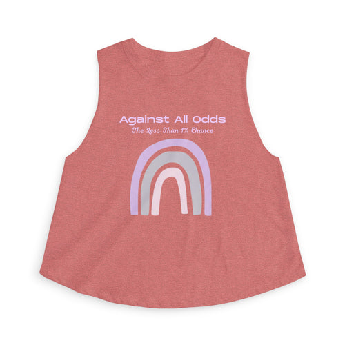 Against All Odds Rainbow Crop Top — Inspirational Pastel Graphic Tank