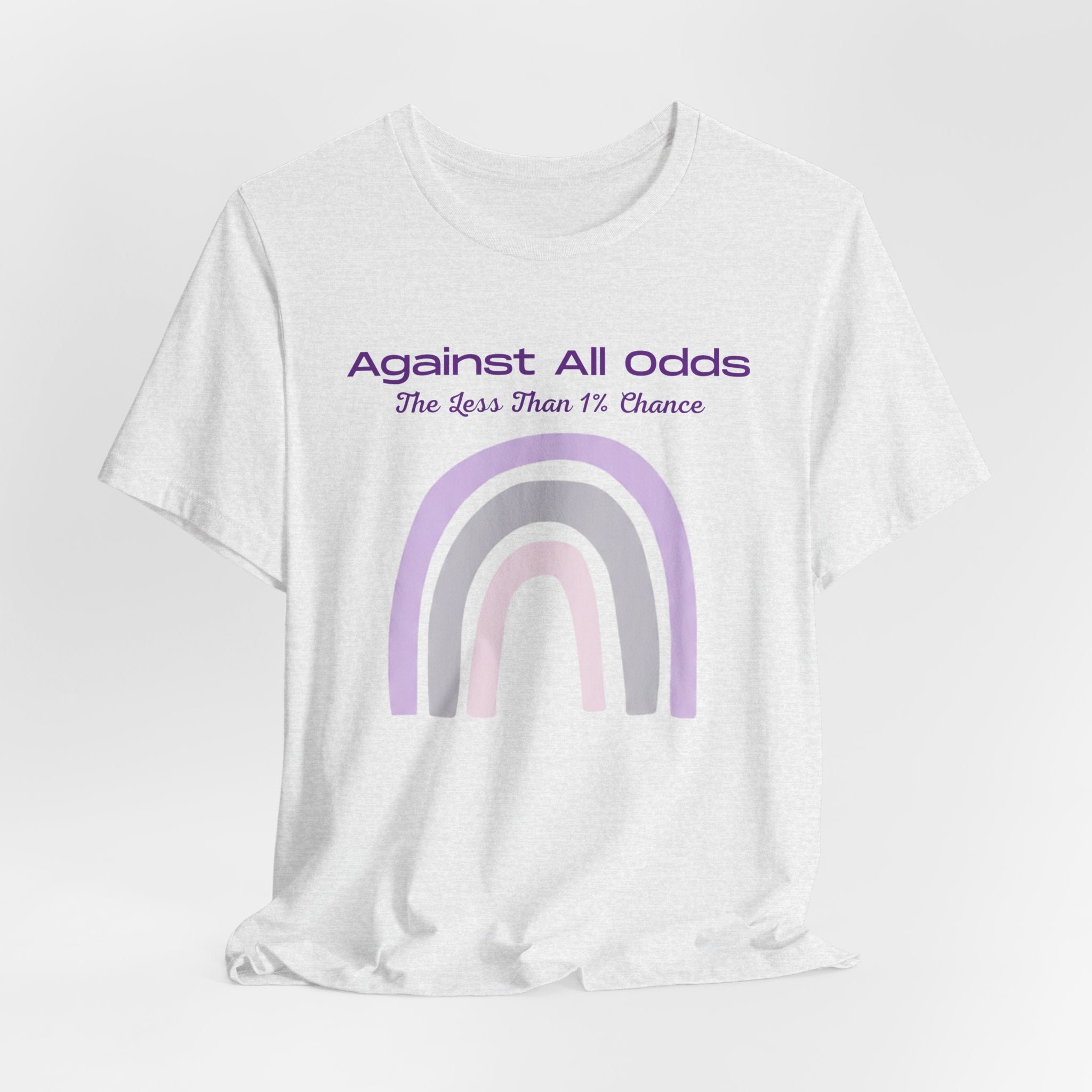 Against All Odds Rainbow Tee – Inspirational Pastel Graphic Shirt