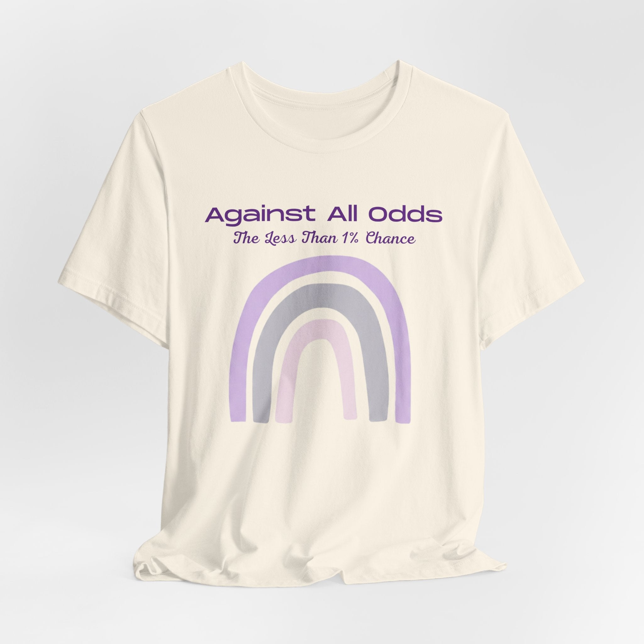 Against All Odds Rainbow Tee – Inspirational Pastel Graphic Shirt