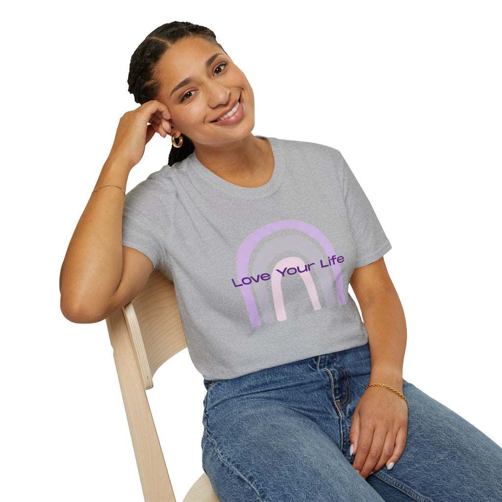 Love Your Life Rainbow T-Shirt — Pastel Retro Positive Tee