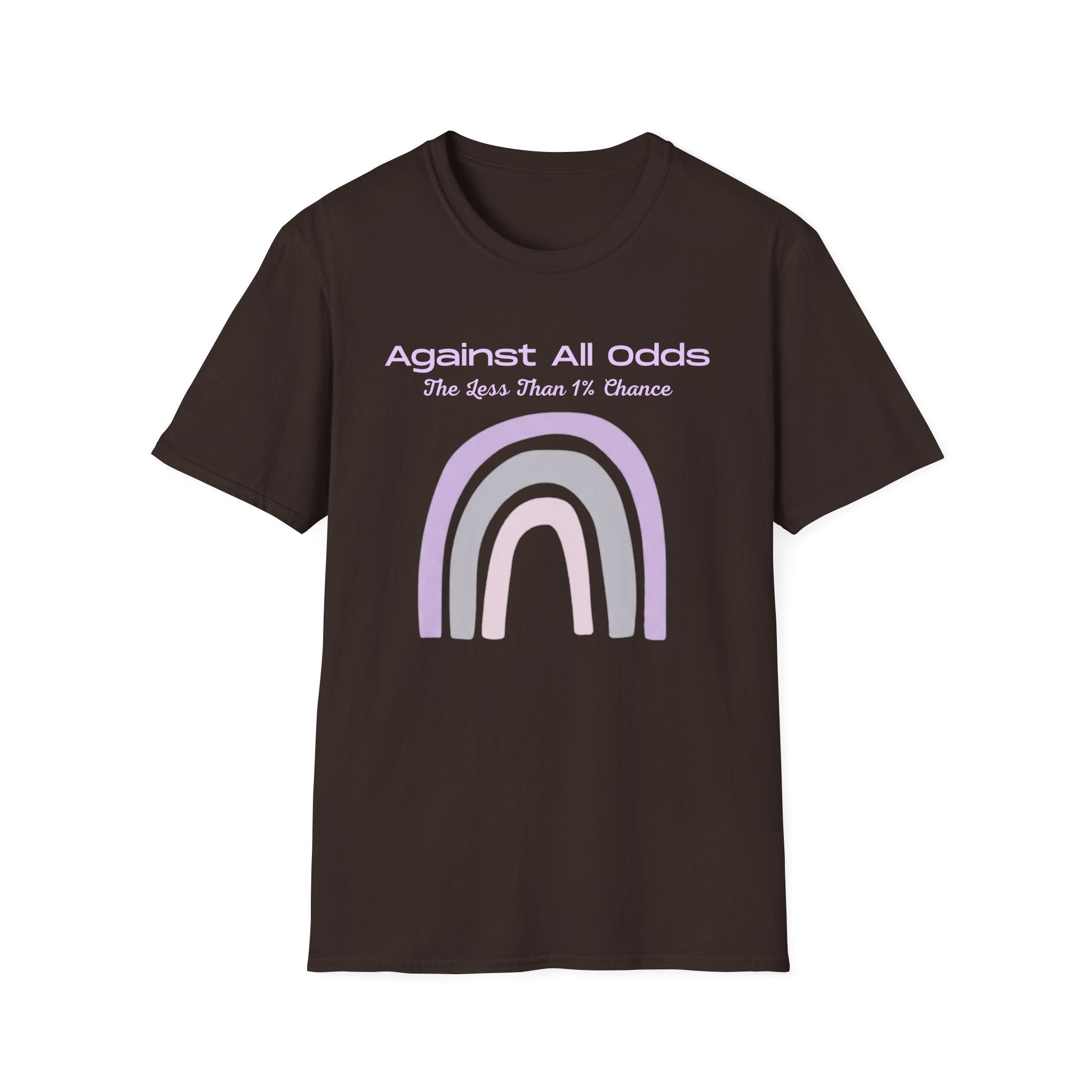 Against All Odds Rainbow T-Shirt — Pastel Inspirational Tee