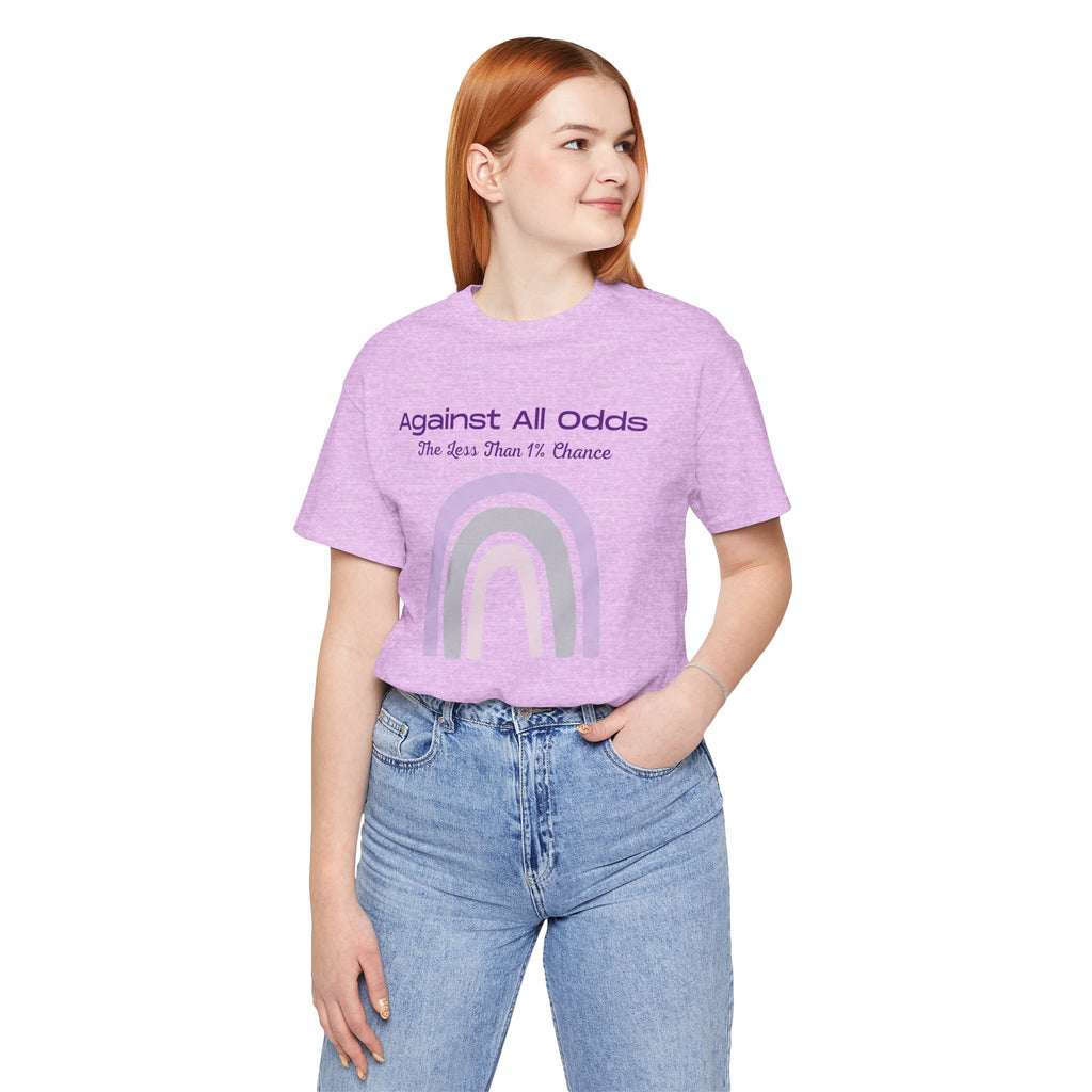 Against All Odds Rainbow Tee – Inspirational Pastel Graphic Shirt