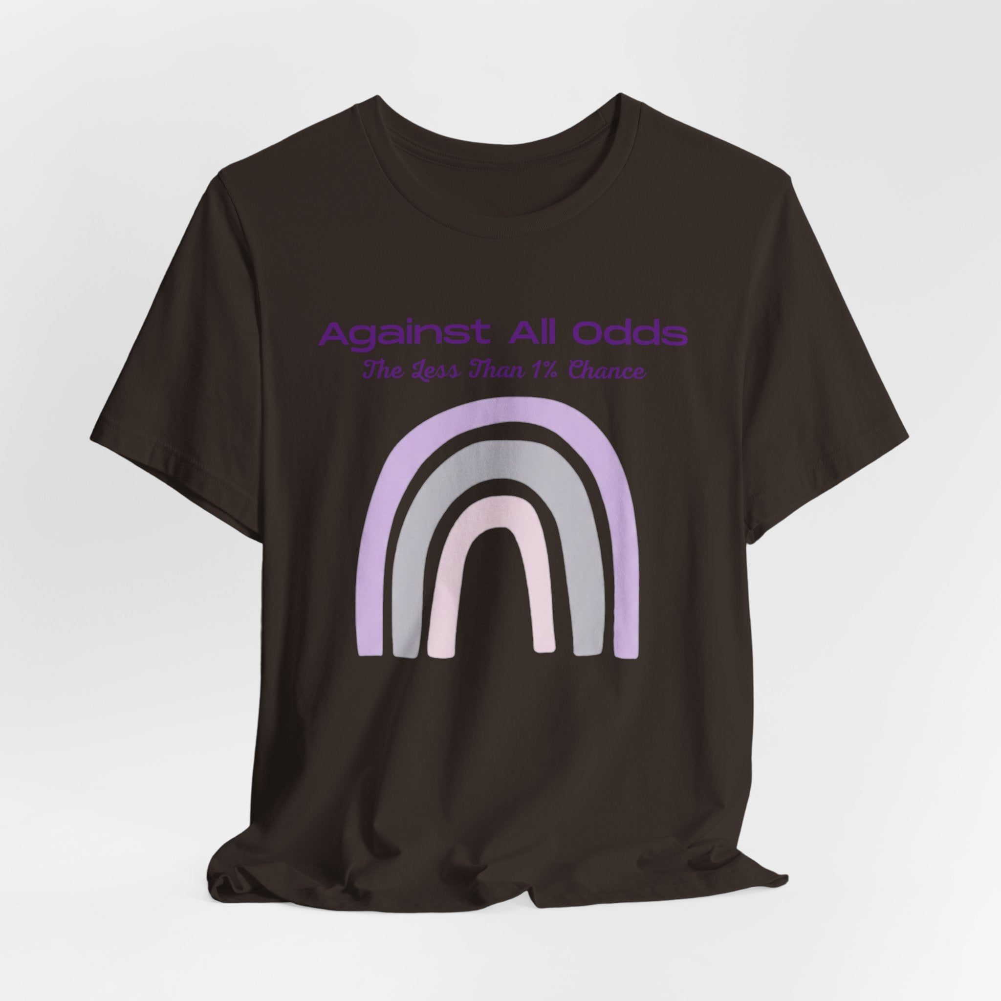 Against All Odds Rainbow Tee – Inspirational Pastel Graphic Shirt