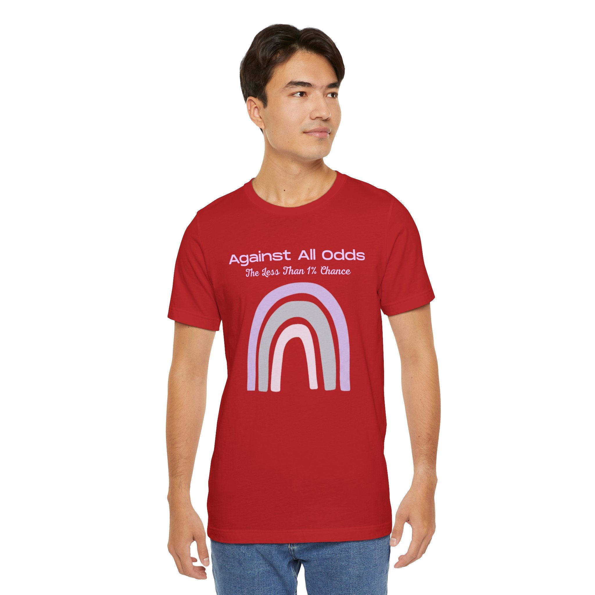 Against All Odds Rainbow Tee — Pastel Inspirational Graphic T-Shirt