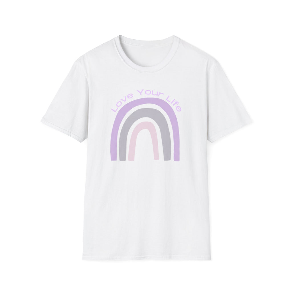 Love Your Life Rainbow T-Shirt — Pastel Retro Positive Tee