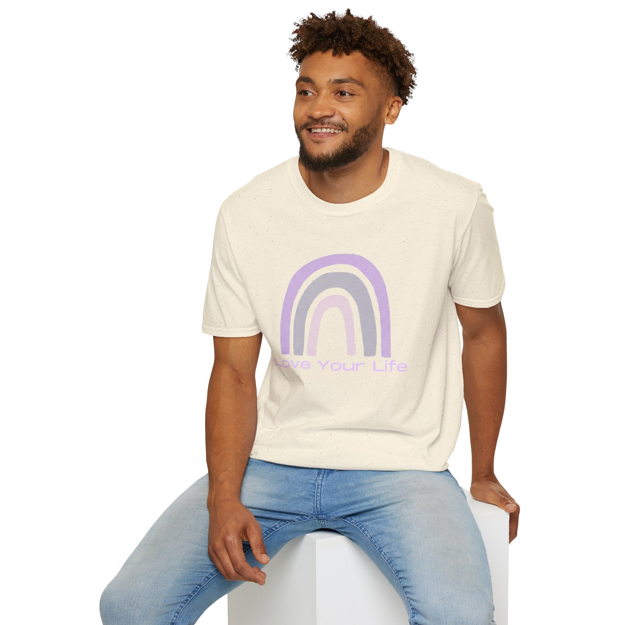 Love Your Life Rainbow T-Shirt — Pastel Inspirational Tee