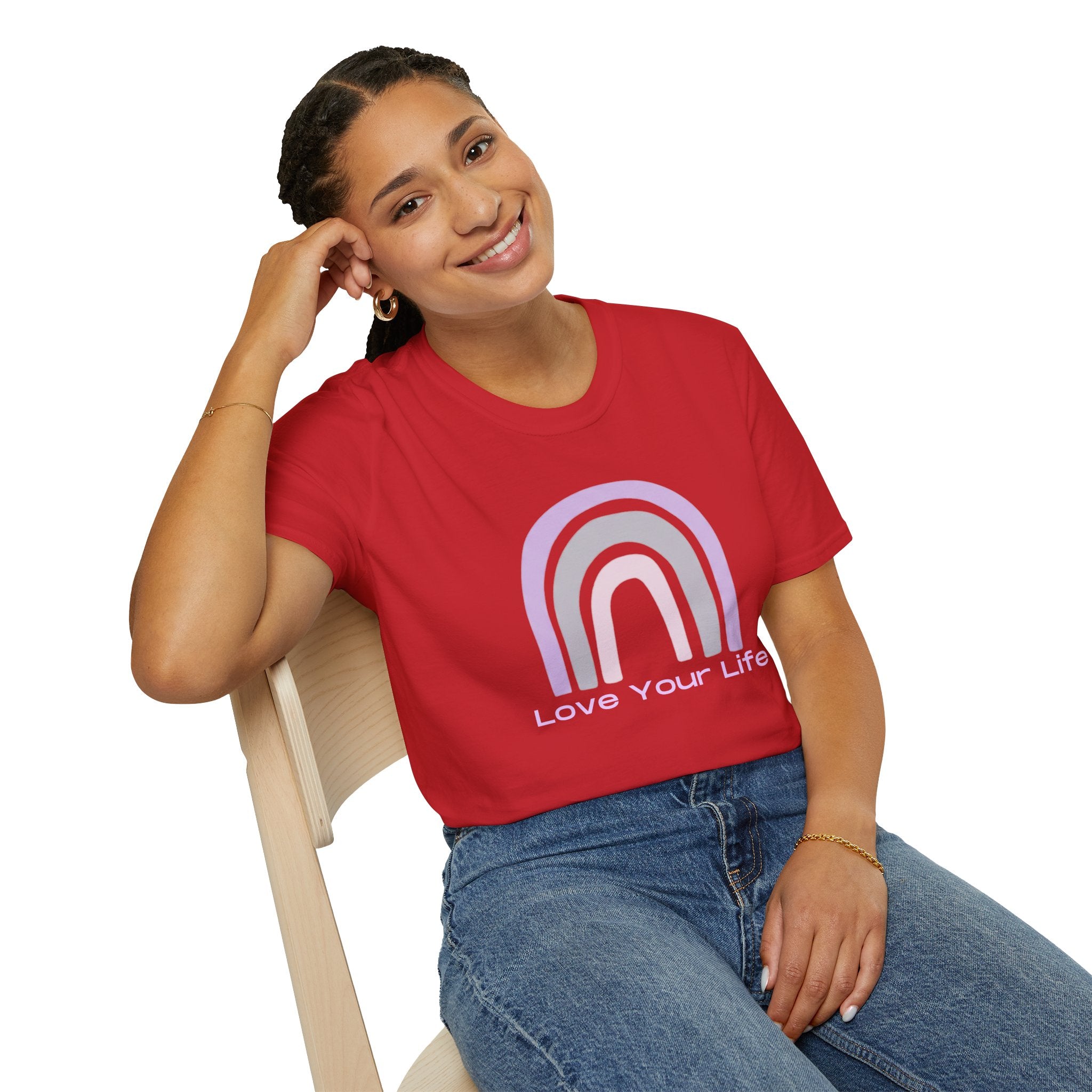 Love Your Life Rainbow T-Shirt — Pastel Inspirational Tee