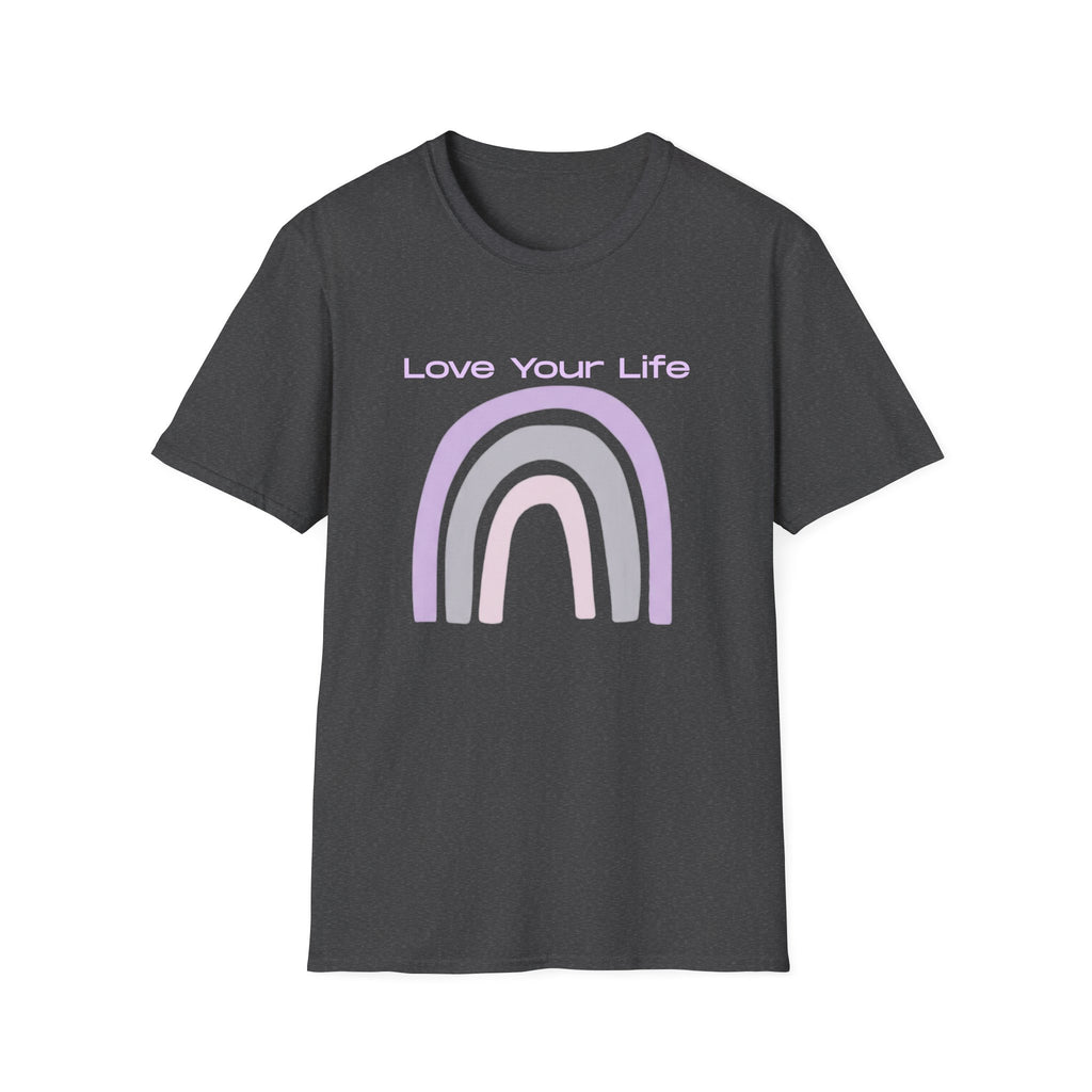 Love Your Life Rainbow T-Shirt — Pastel Positive Message Tee