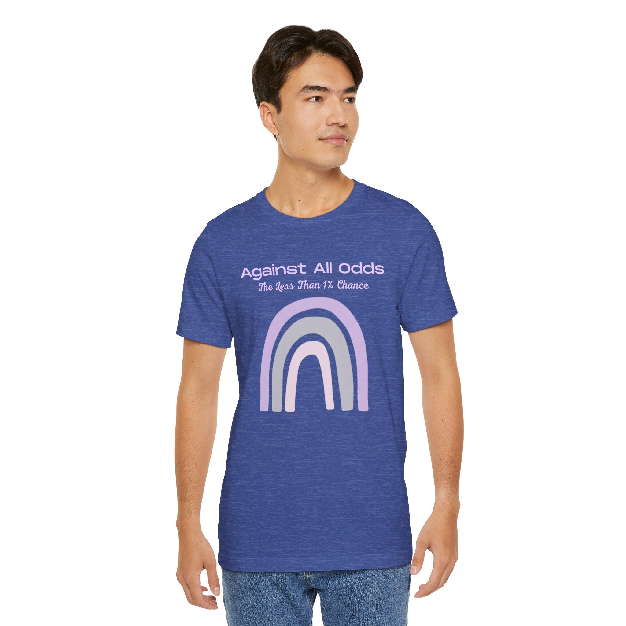 Against All Odds Rainbow Tee — Pastel Inspirational Graphic T-Shirt