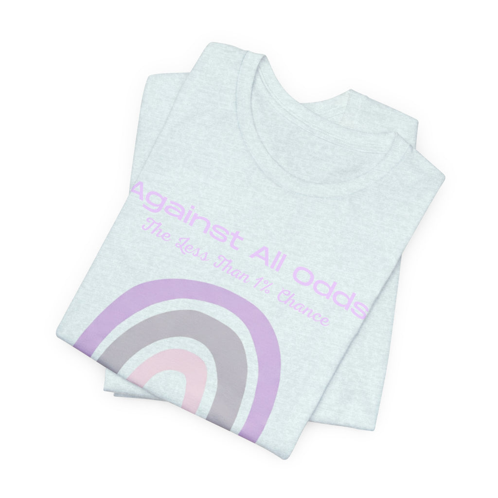 Against All Odds Rainbow Tee — Pastel Inspirational Graphic T-Shirt