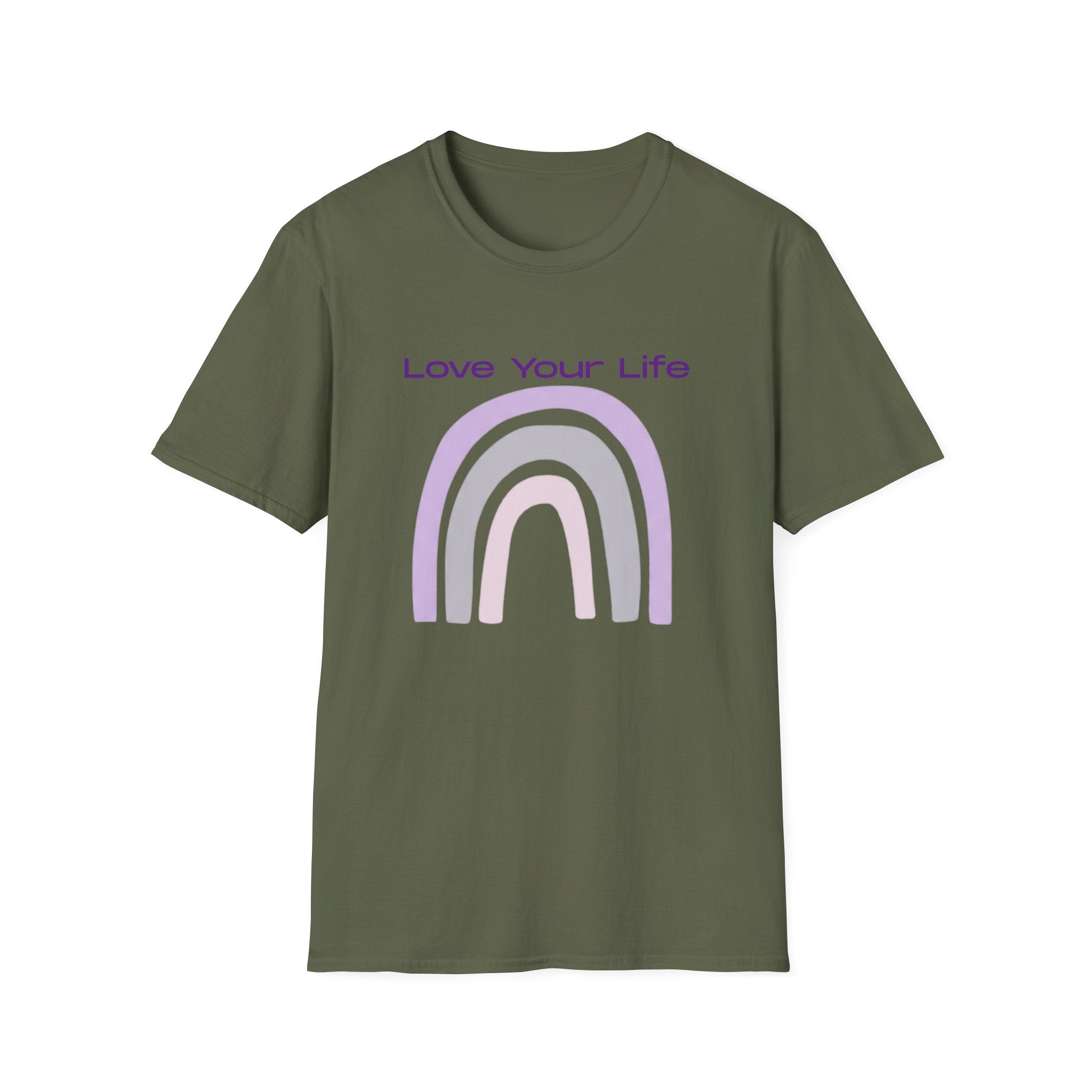 Love Your Life Rainbow T-Shirt — Soft Pastel Everyday Tee