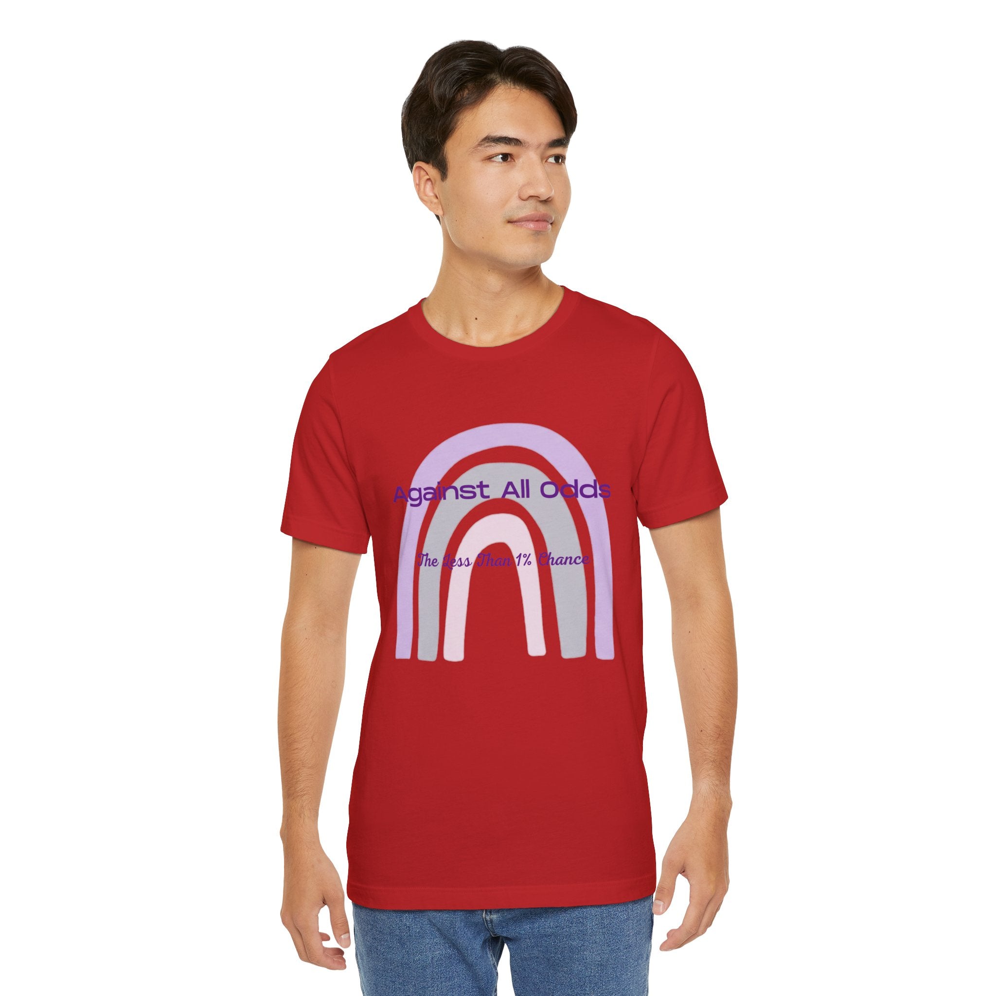 T-Shirt — "Against All Odds" Lavender Rainbow Inspirational Tee