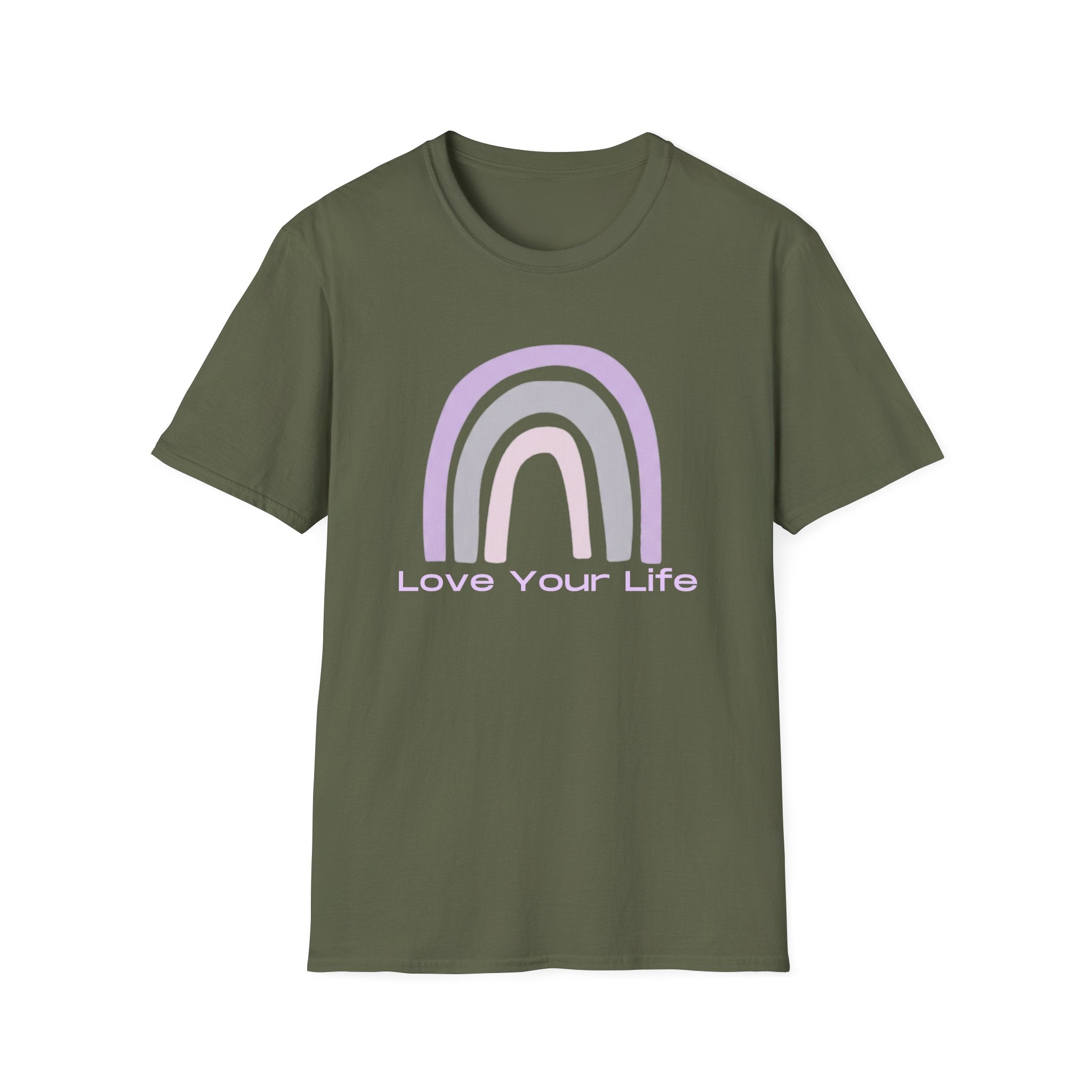 Love Your Life Rainbow T-Shirt — Pastel Inspirational Tee