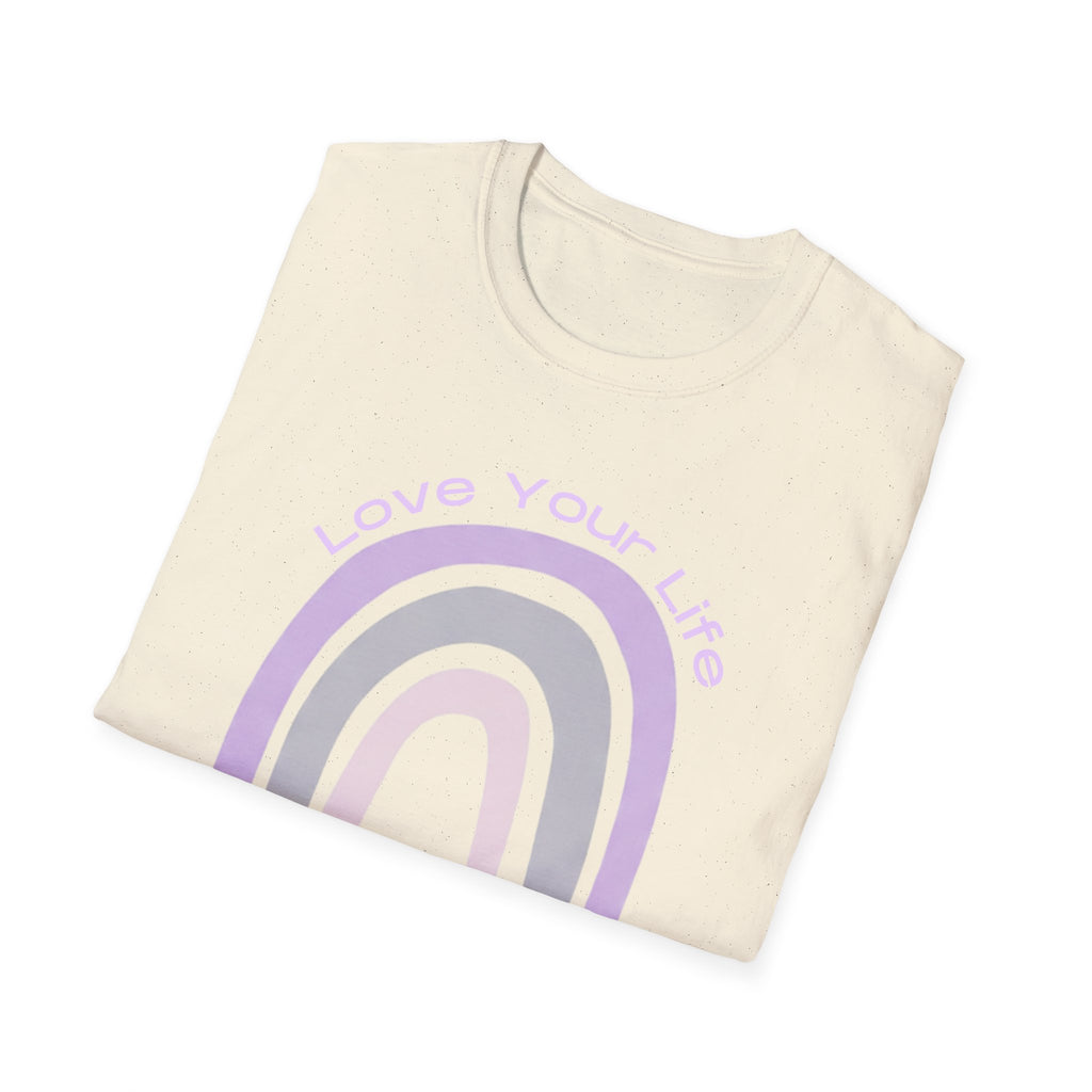 Love Your Life Rainbow T-Shirt — Pastel Retro Positive Tee